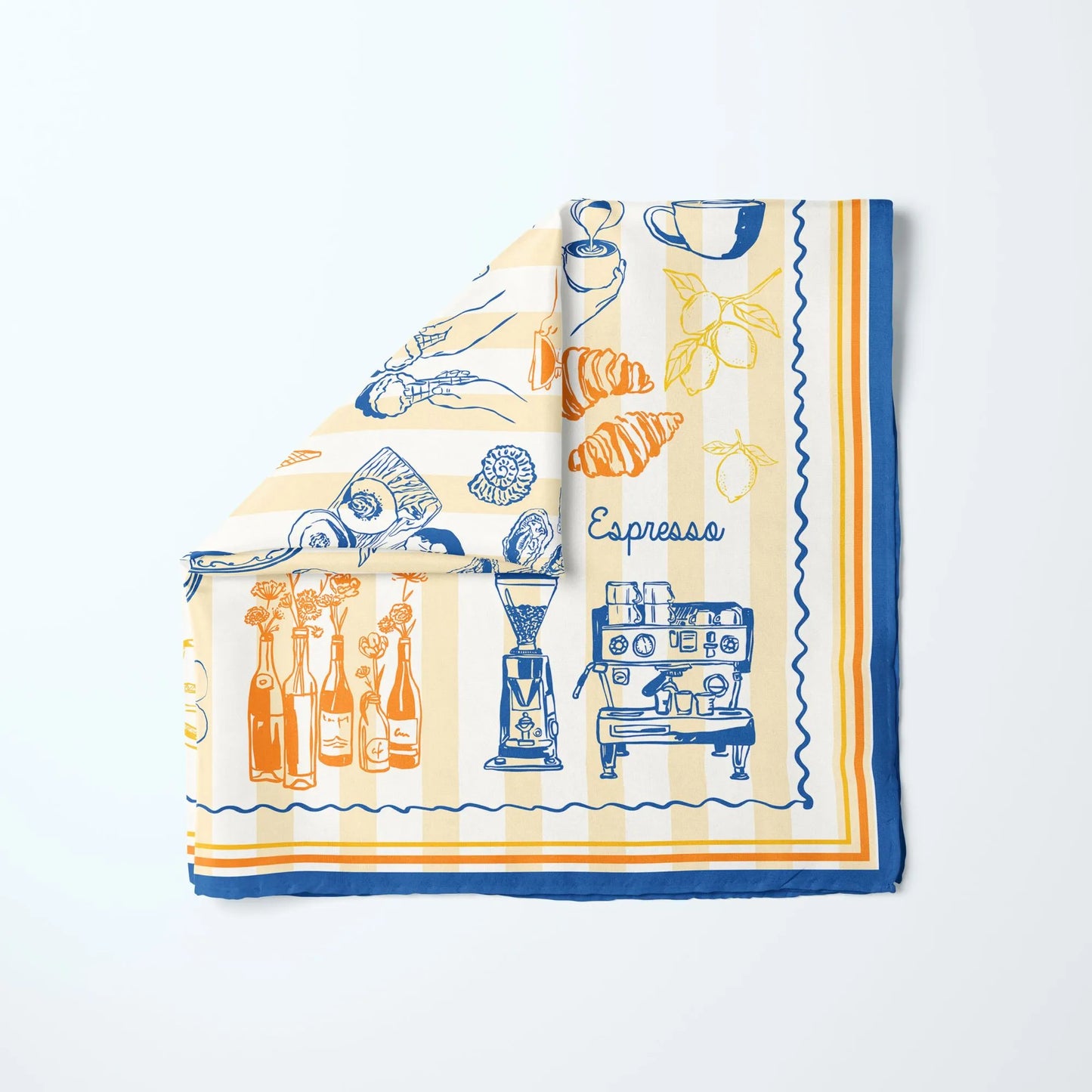 FOULARD En Soie Fleurs Sauvages Botaniques Colorées