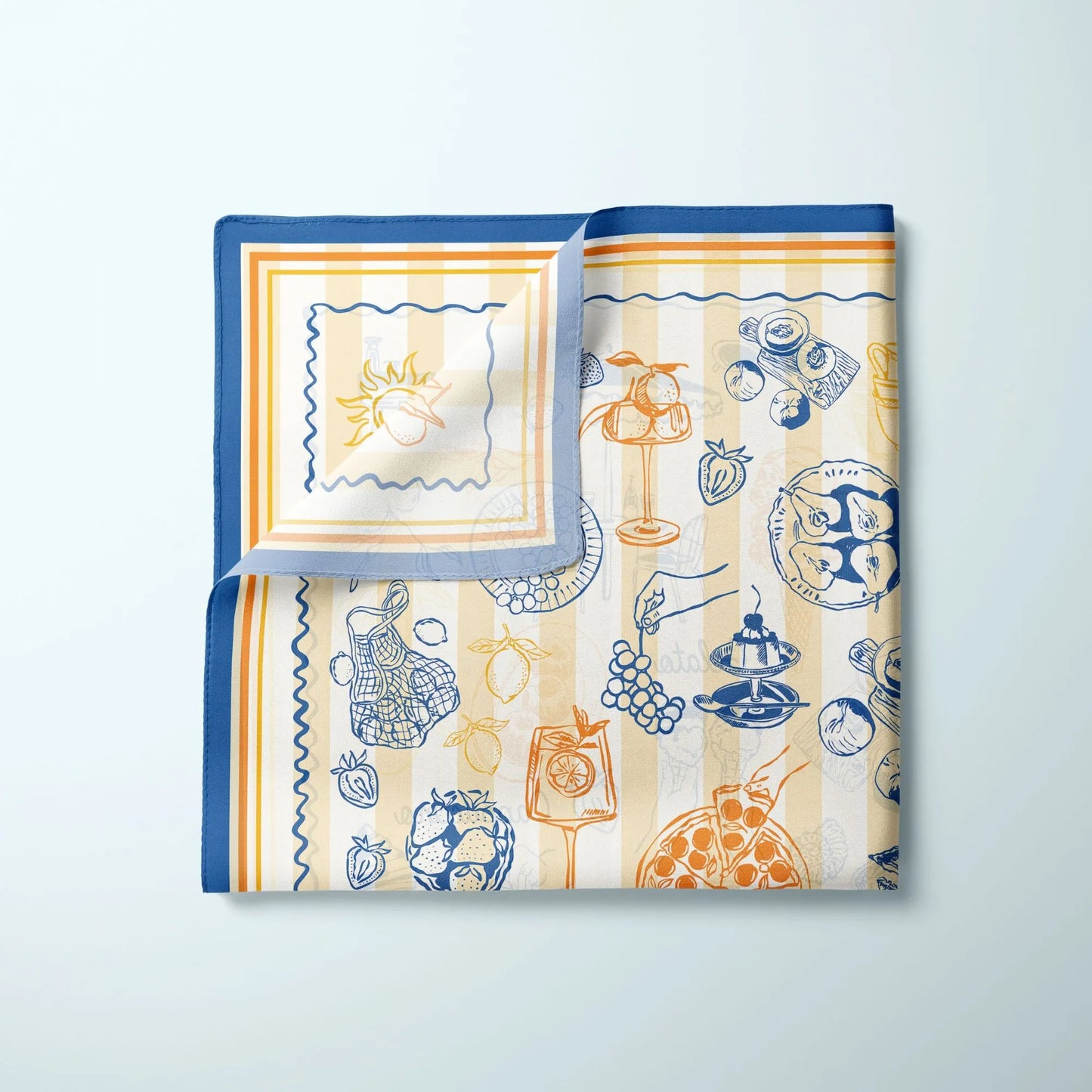 FOULARD En Soie Fleurs Sauvages Botaniques Colorées