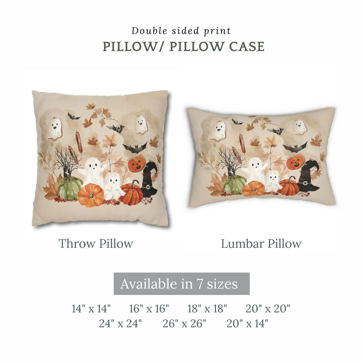 Halloween Throw Pillow Covers sizes of Blue Water Songs