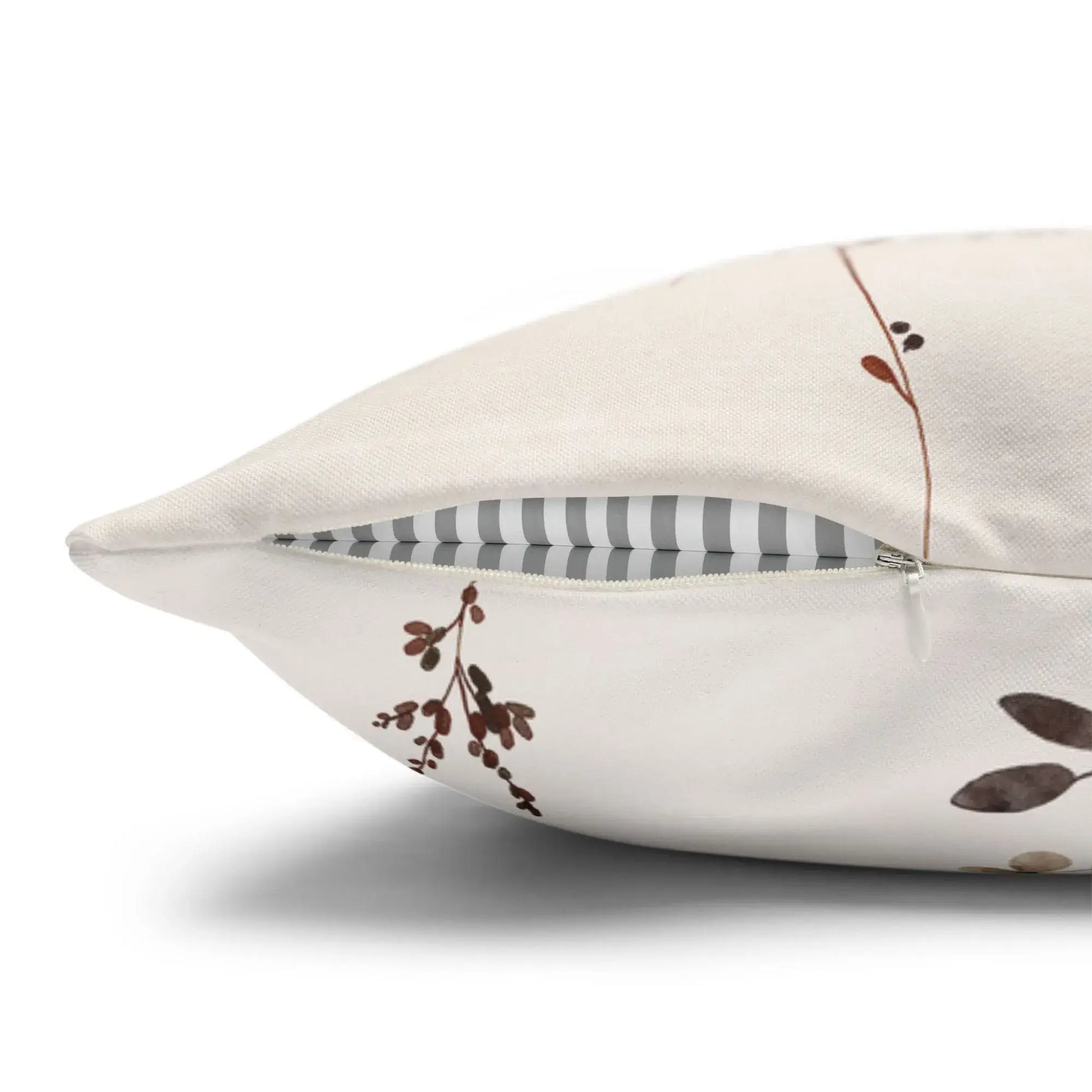 zipper hidden of Woodland Fall Pillow Cover 