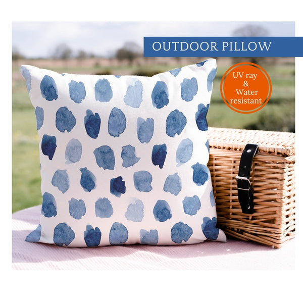 Watercolor Blue and White OUTDOOR PILLOW from Blue Water Songs