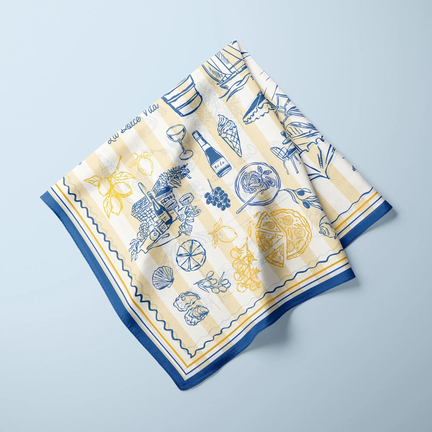 La Dolce Vita Silk Scarf – Mediterranean Summer Style