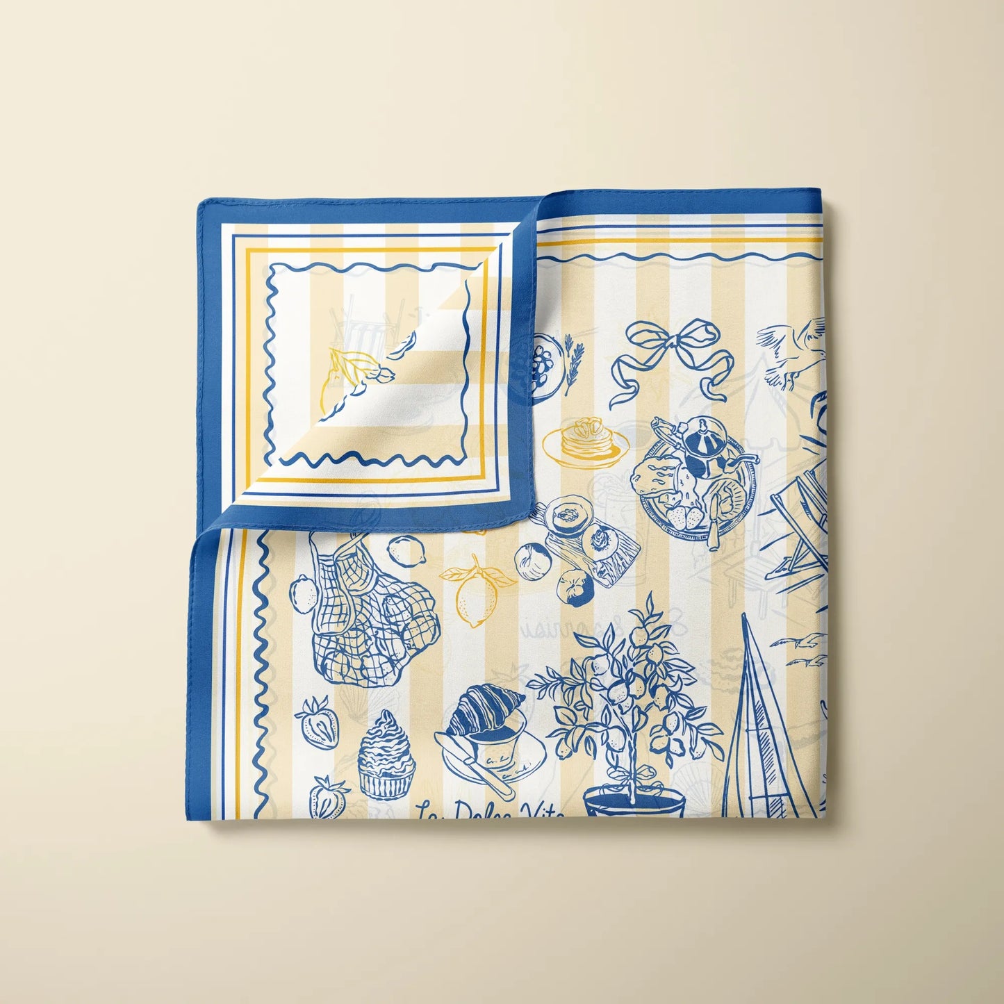 La Dolce Vita Silk Scarf – Mediterranean Summer Style