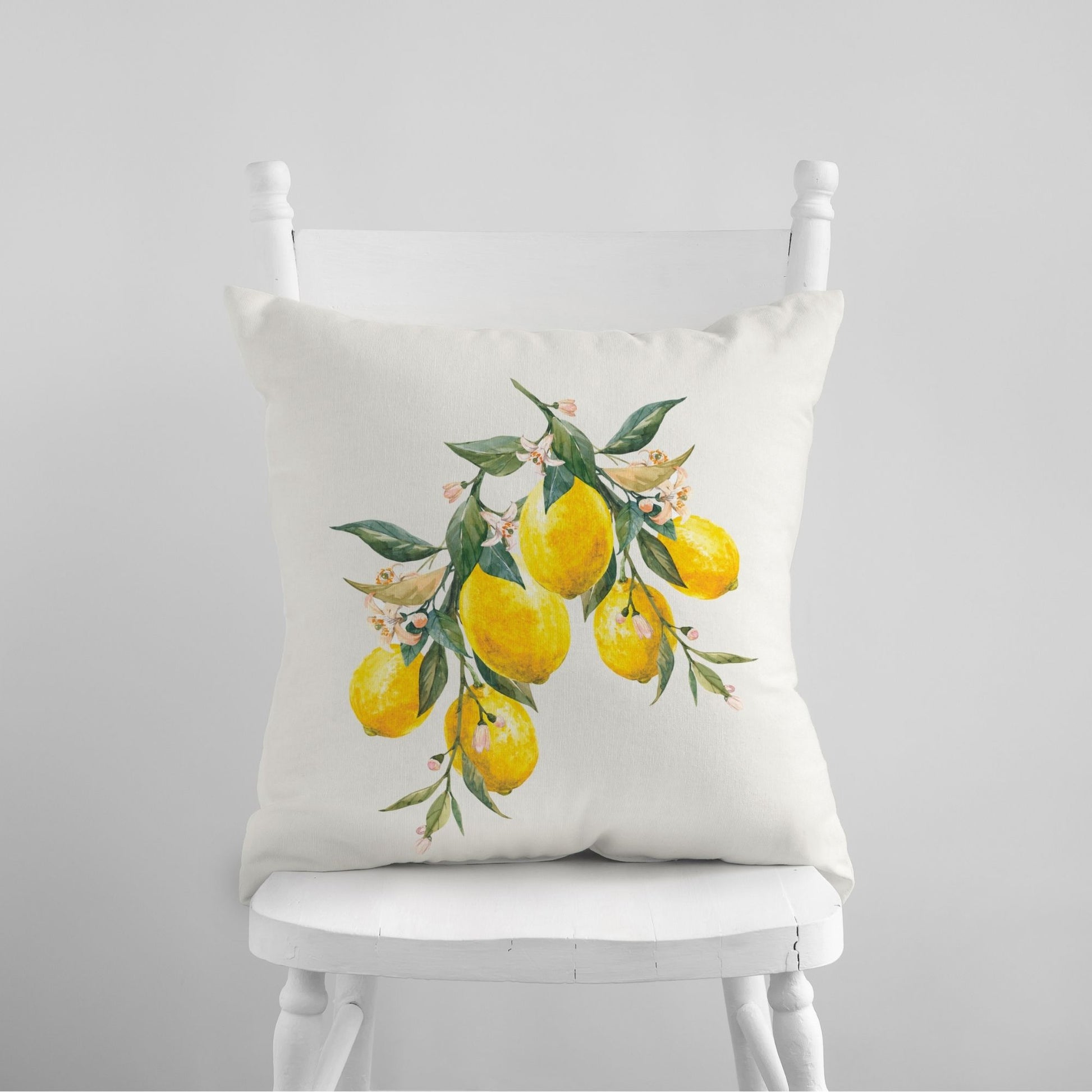 Oreiller et housse de coussin aquarelle citron - SUMMER24PLW11