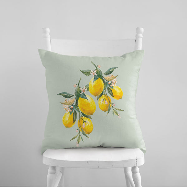 Oreiller et housse de coussin aquarelle citron - SUMMER24PLW11