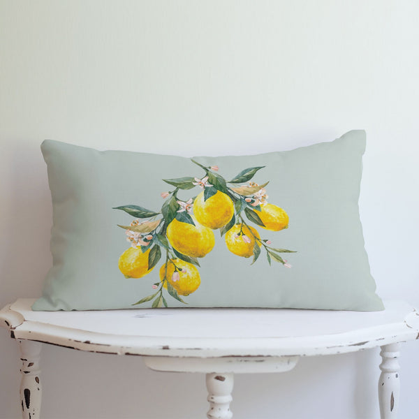 Oreiller et housse de coussin aquarelle citron - SUMMER24PLW11