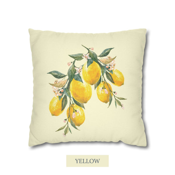 Oreiller et housse de coussin aquarelle citron - SUMMER24PLW11