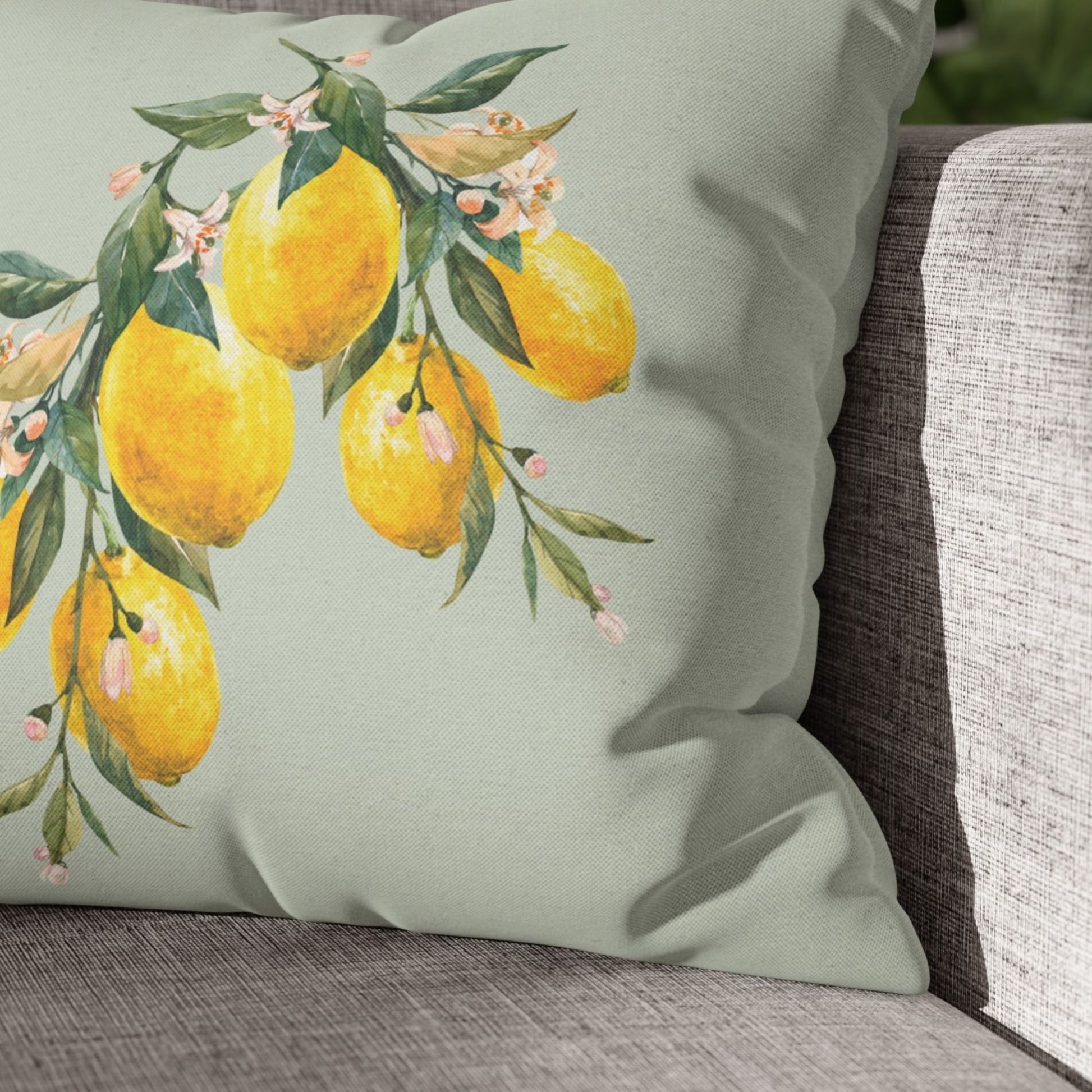 Oreiller et housse de coussin aquarelle citron - SUMMER24PLW11