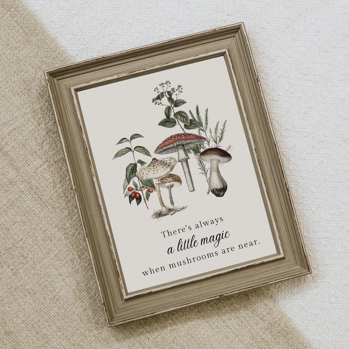 Champignons Botanique vintage Art Print - TÉLÉCHARGEMENT NUMÉRIQUE - WOODLAND 7