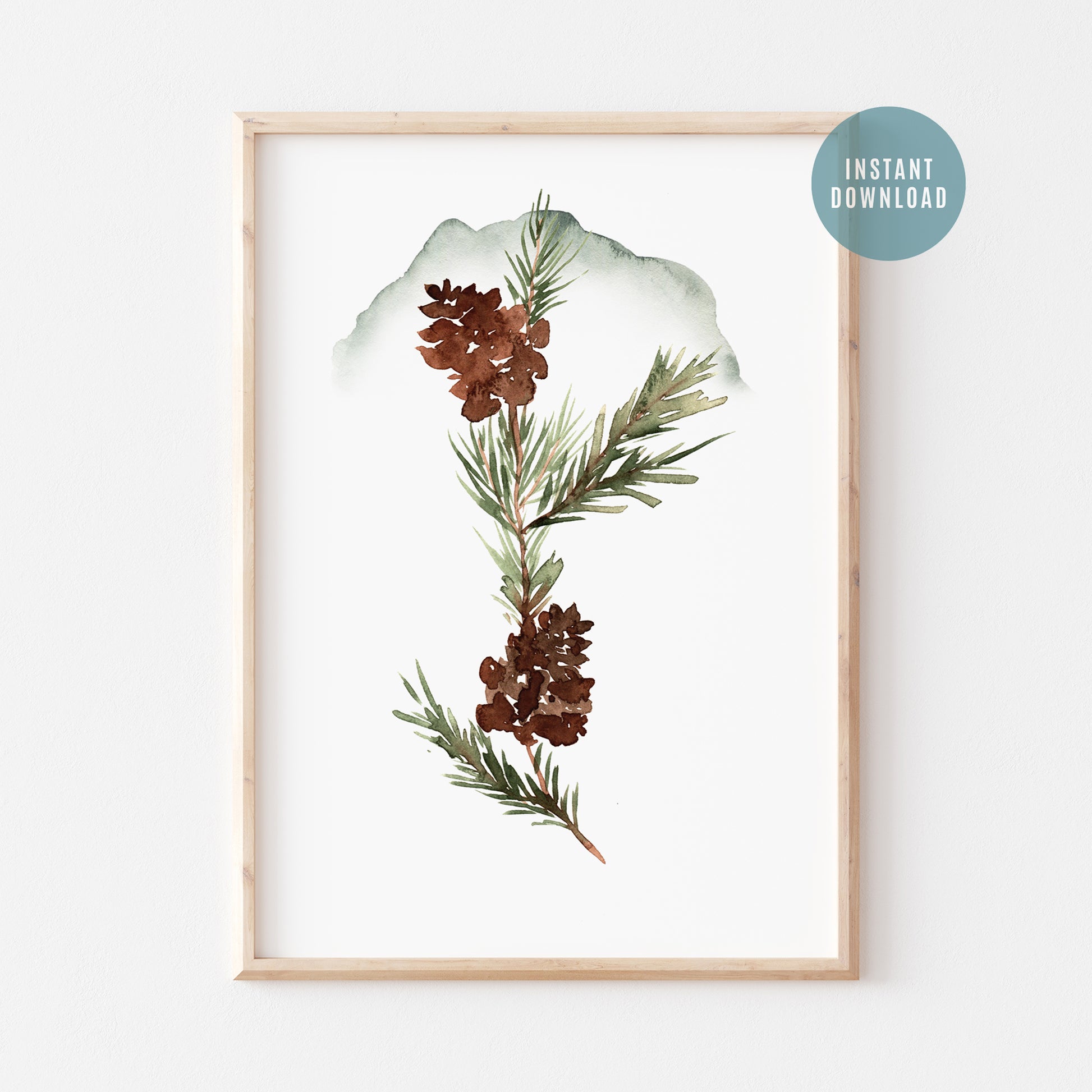 Watercolor Pine Tree - DIGITAL DOWNLOAD | winter22_04