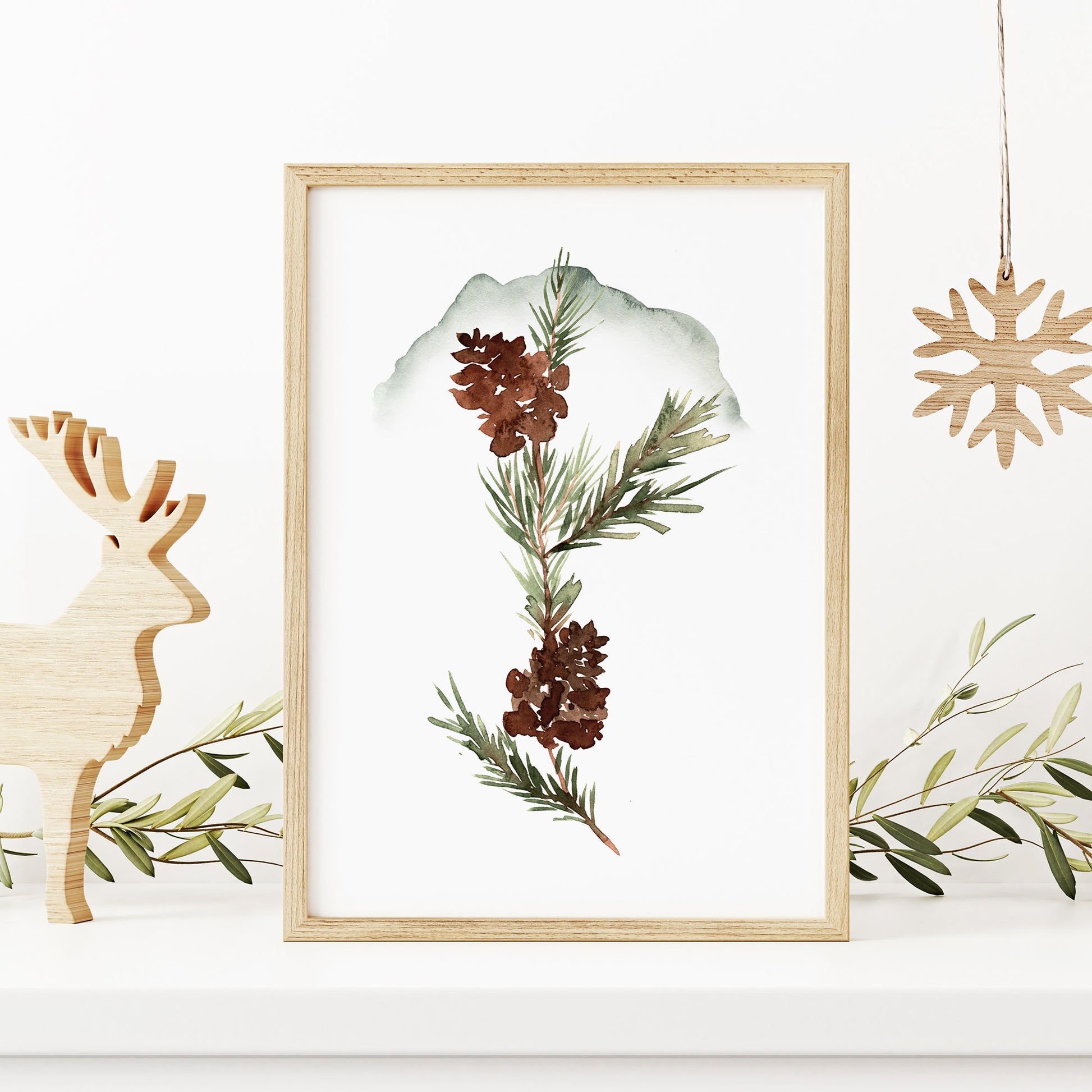 Watercolor Pine Tree - DIGITAL DOWNLOAD | winter22_04