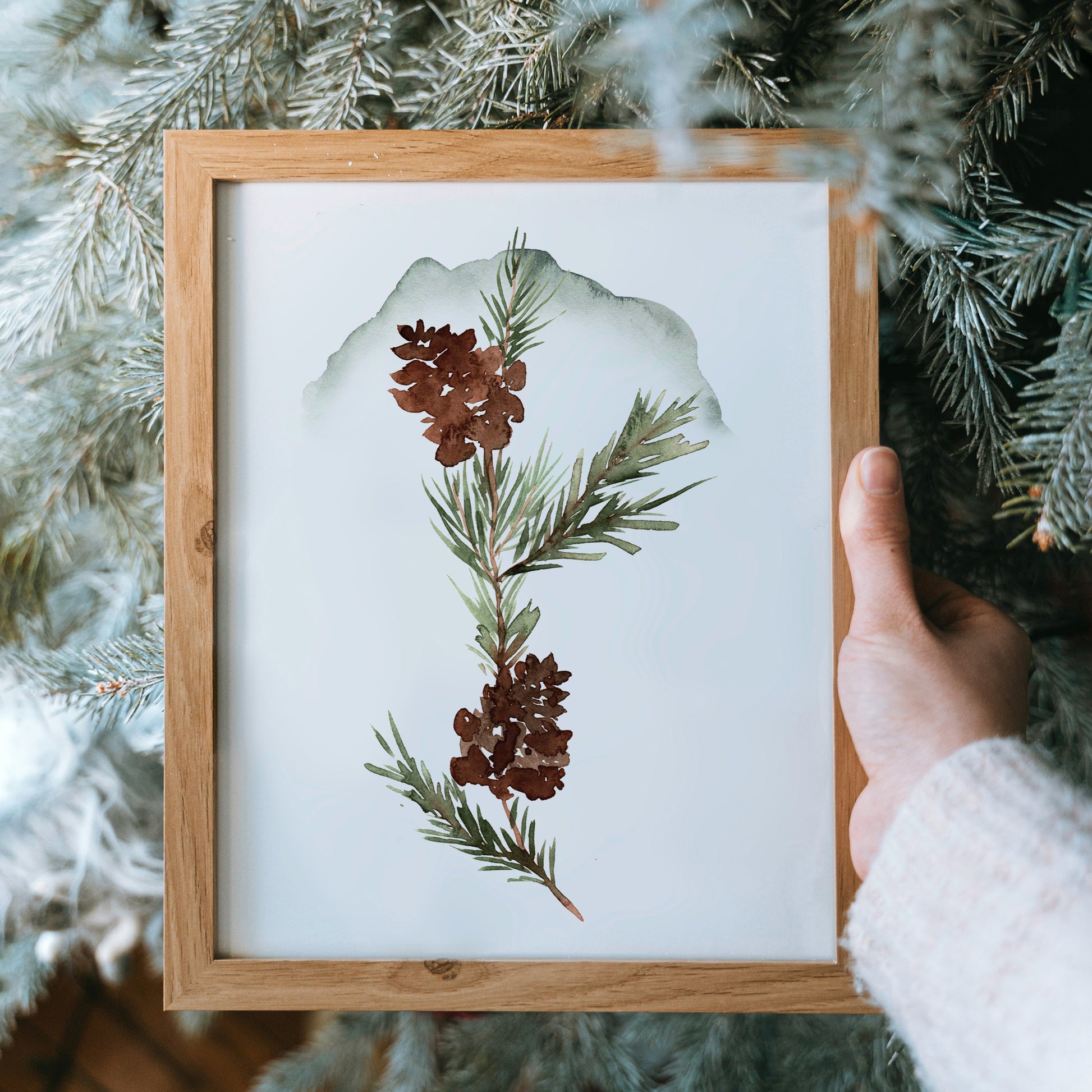 Watercolor Pine Tree - DIGITAL DOWNLOAD | winter22_04