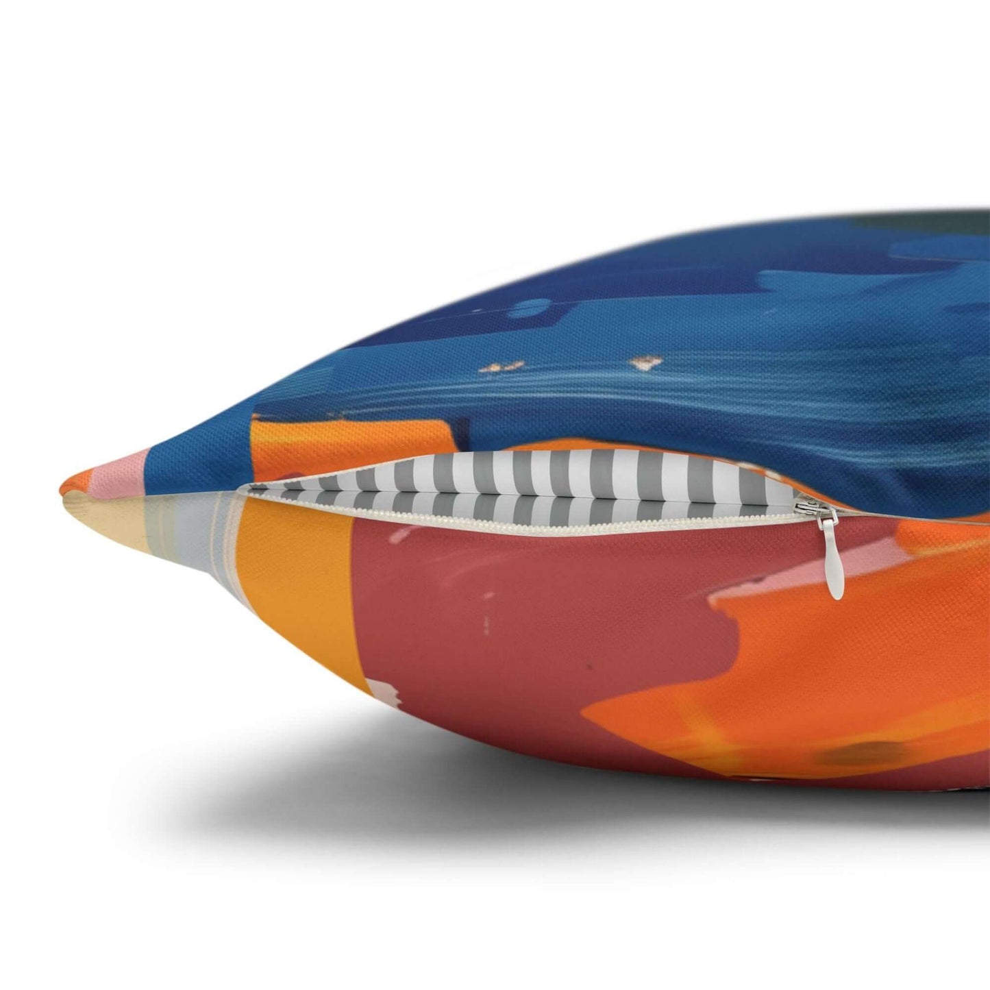 Pumpkin pillow cover fall decor with zip detail, showcasing vibrant colors for autumn home accents.