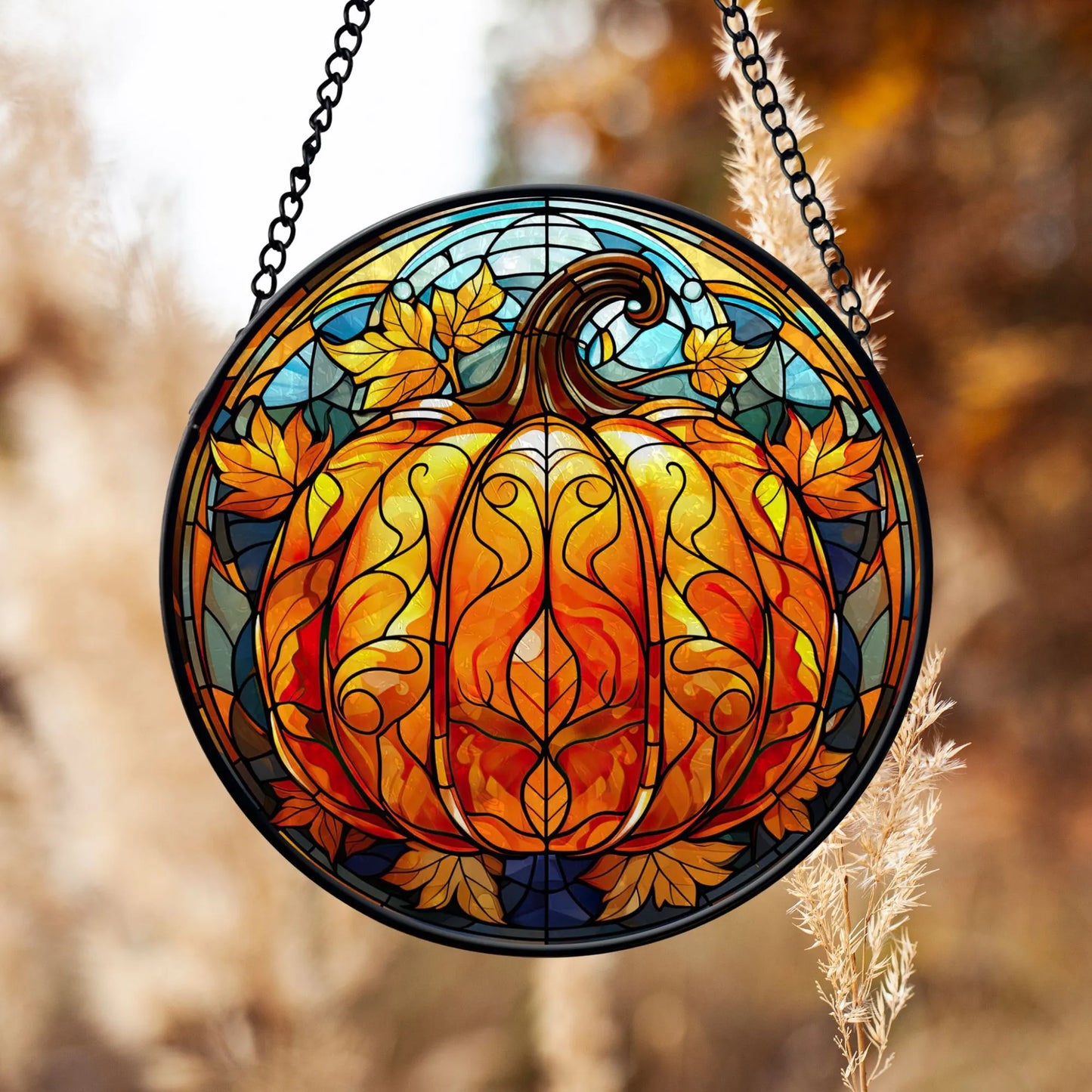 cute pumpkin glass ornament from Blue Water Songs