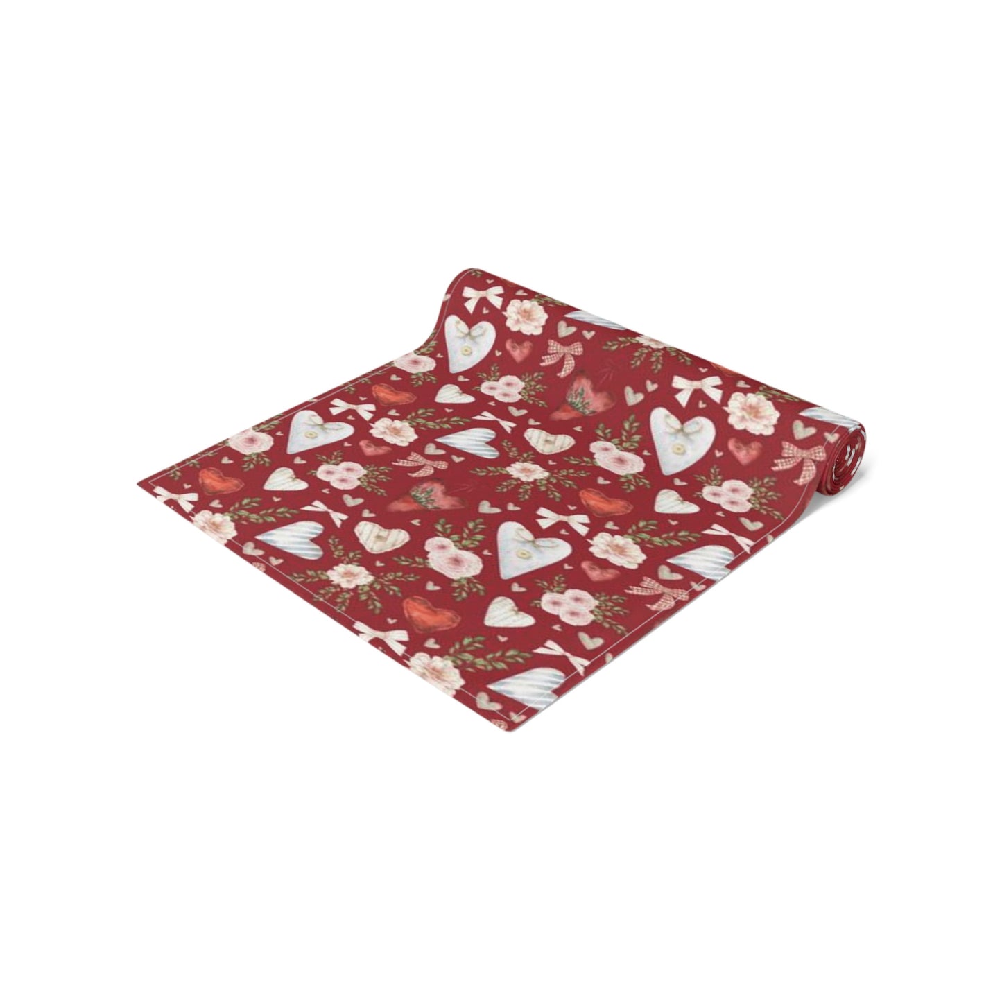 Red vintage table runner by Blue Water Songs