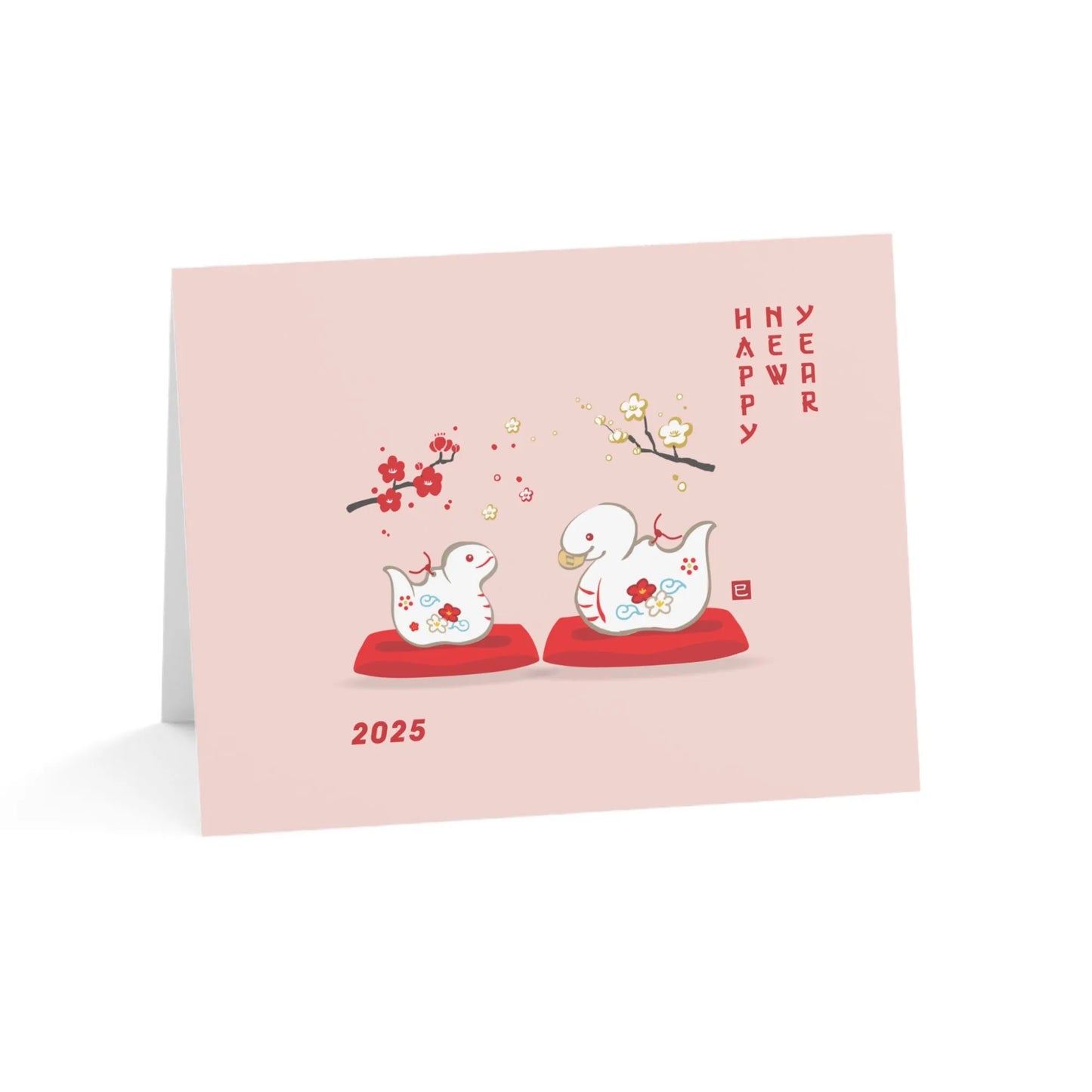 Cute Year Of The Snake Cards Folded Card| NEWYEAR25CR01