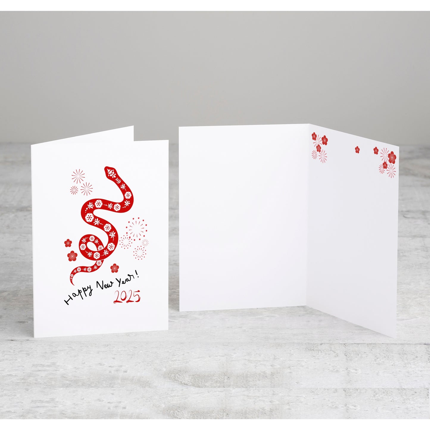 Year of The Snake Folded Card| NEWYEAR25CR08