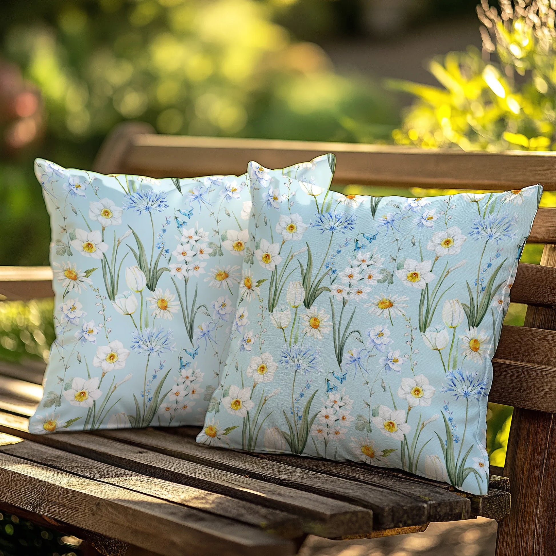 Decorative Pillows Watercolor Outdoor Pillows Cactus Flowers II