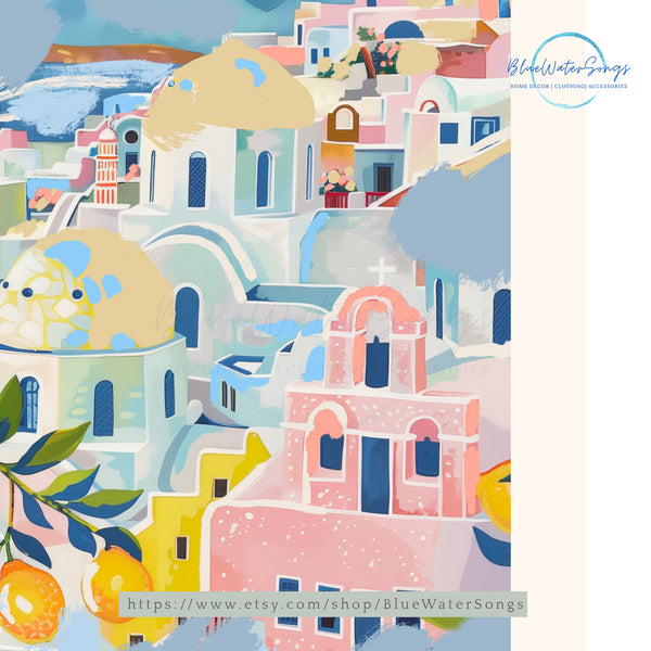 Summer Amalfi Coast Print Art - TÉLÉCHARGEMENT NUMÉRIQUE