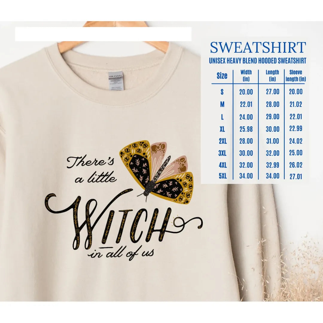 sizes of SWEATSHIRTS from Blue Water Songs 