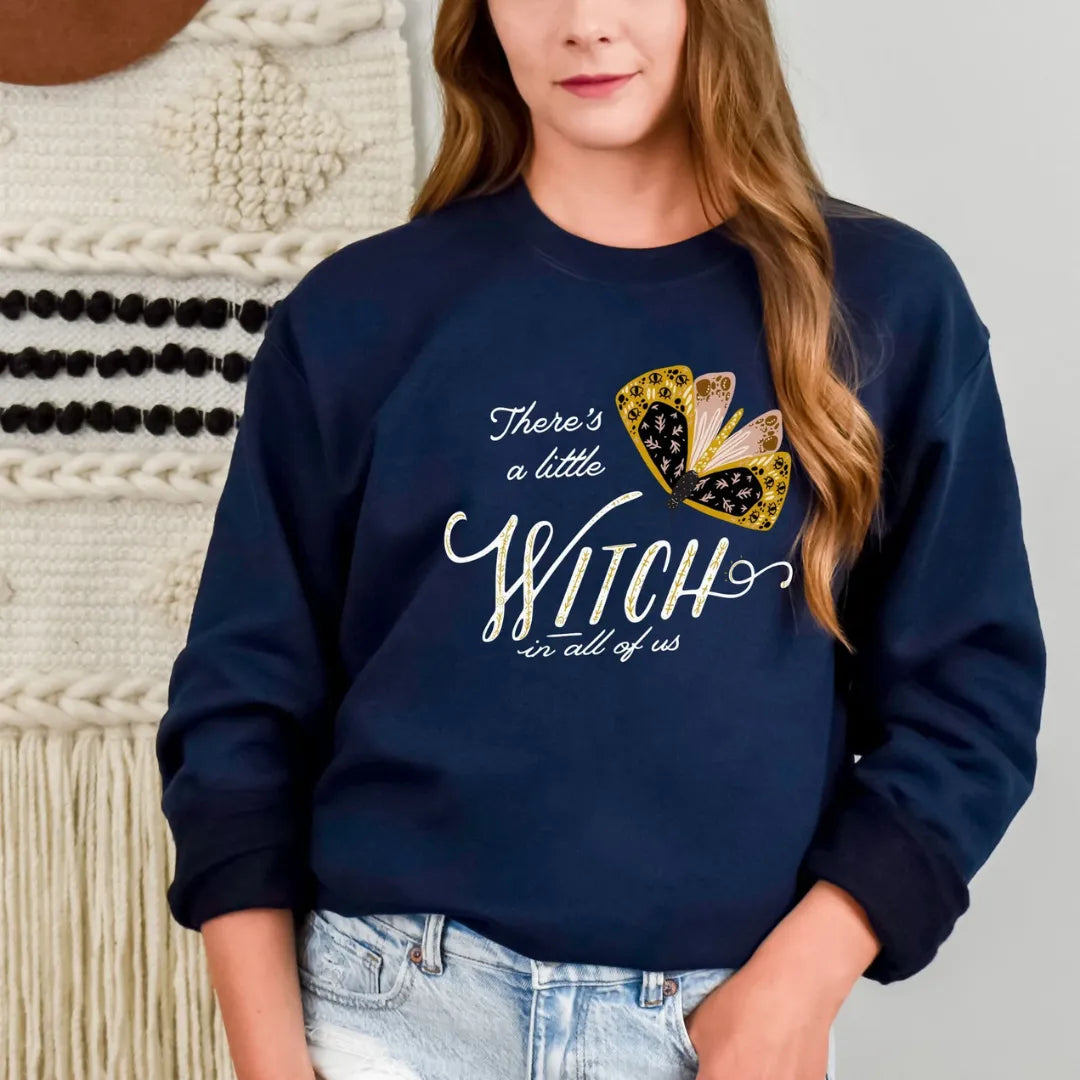 woman in blue fall sweater from Blue Water Songs