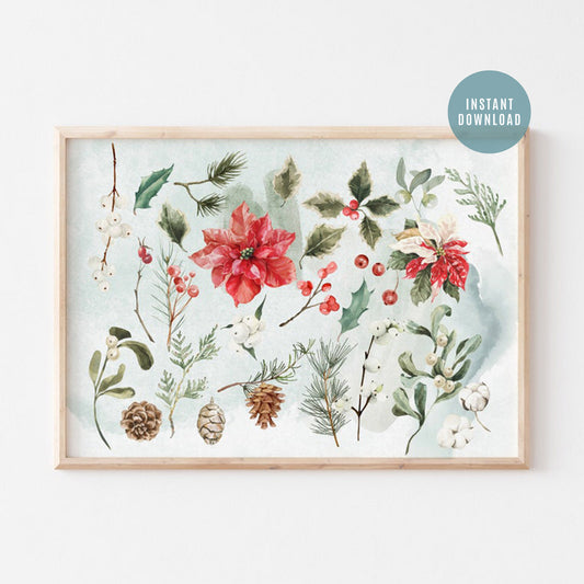 Botanical Winter Print - DIGITAL DOWNLOAD | winter22_51