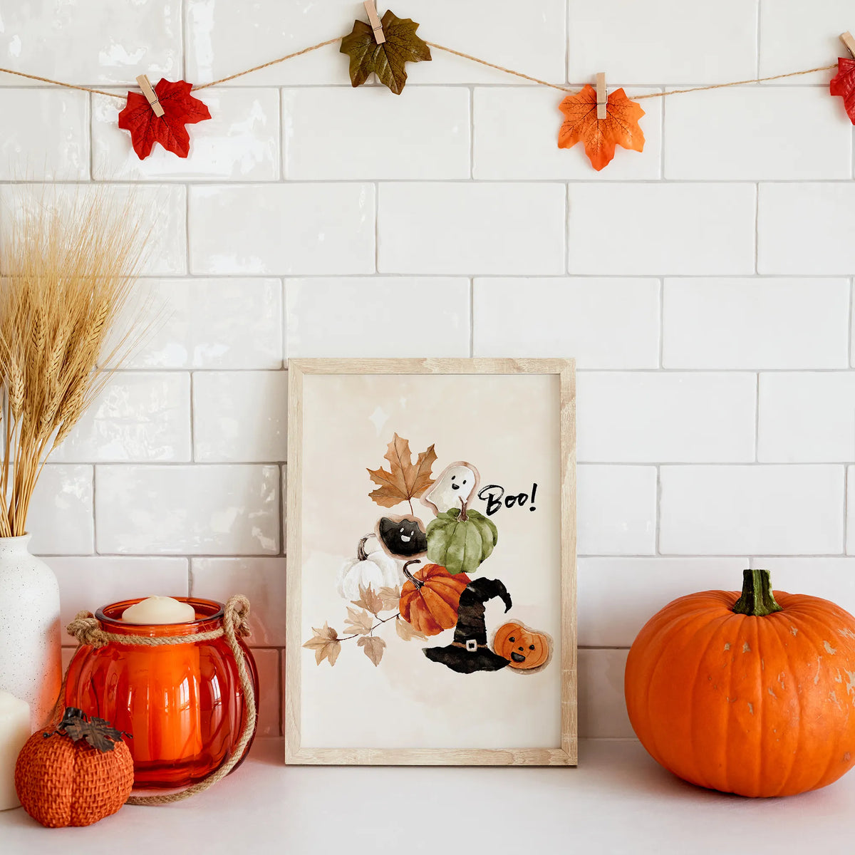halloween vibe with Boo poster from Blue Water Songs