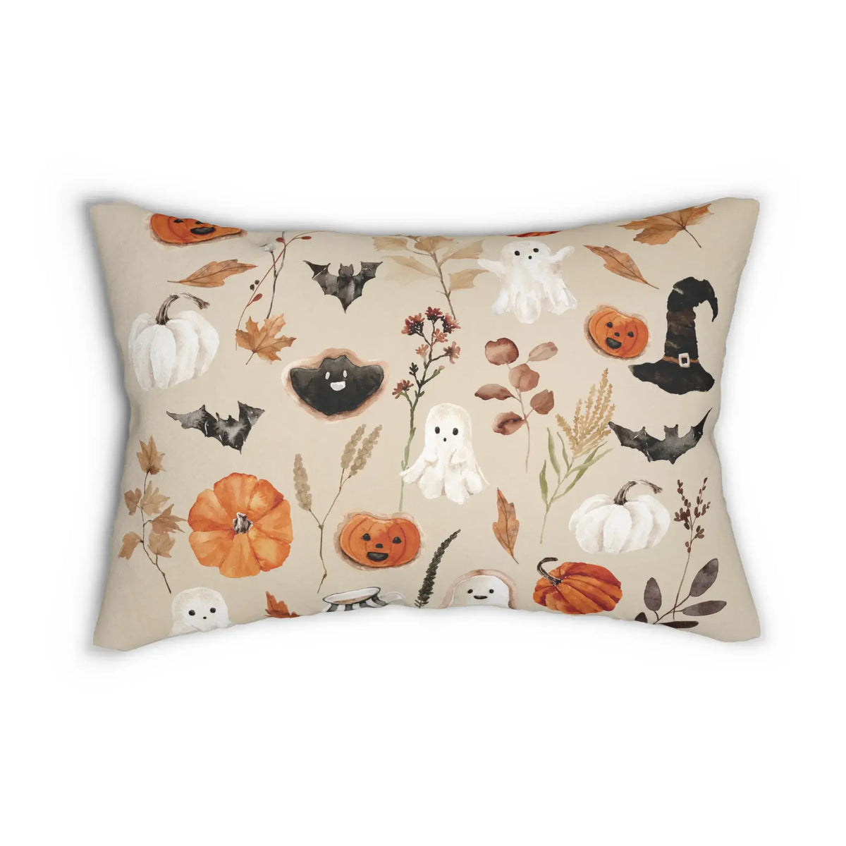 Watercolor Halloween Pillow Covers - lumbar pillow from Blue Water Songs 