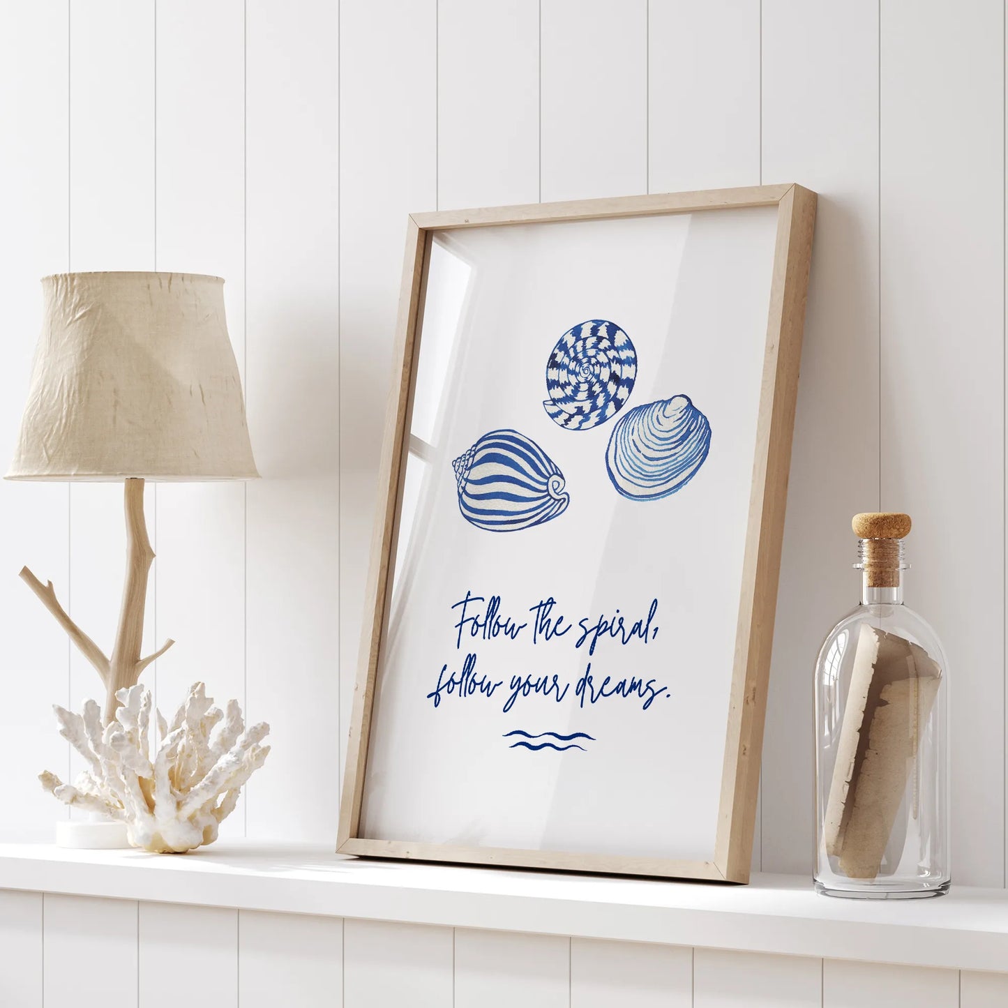 Watercolor Seashell with Quote Art Print - DIGITAL DOWNLOAD