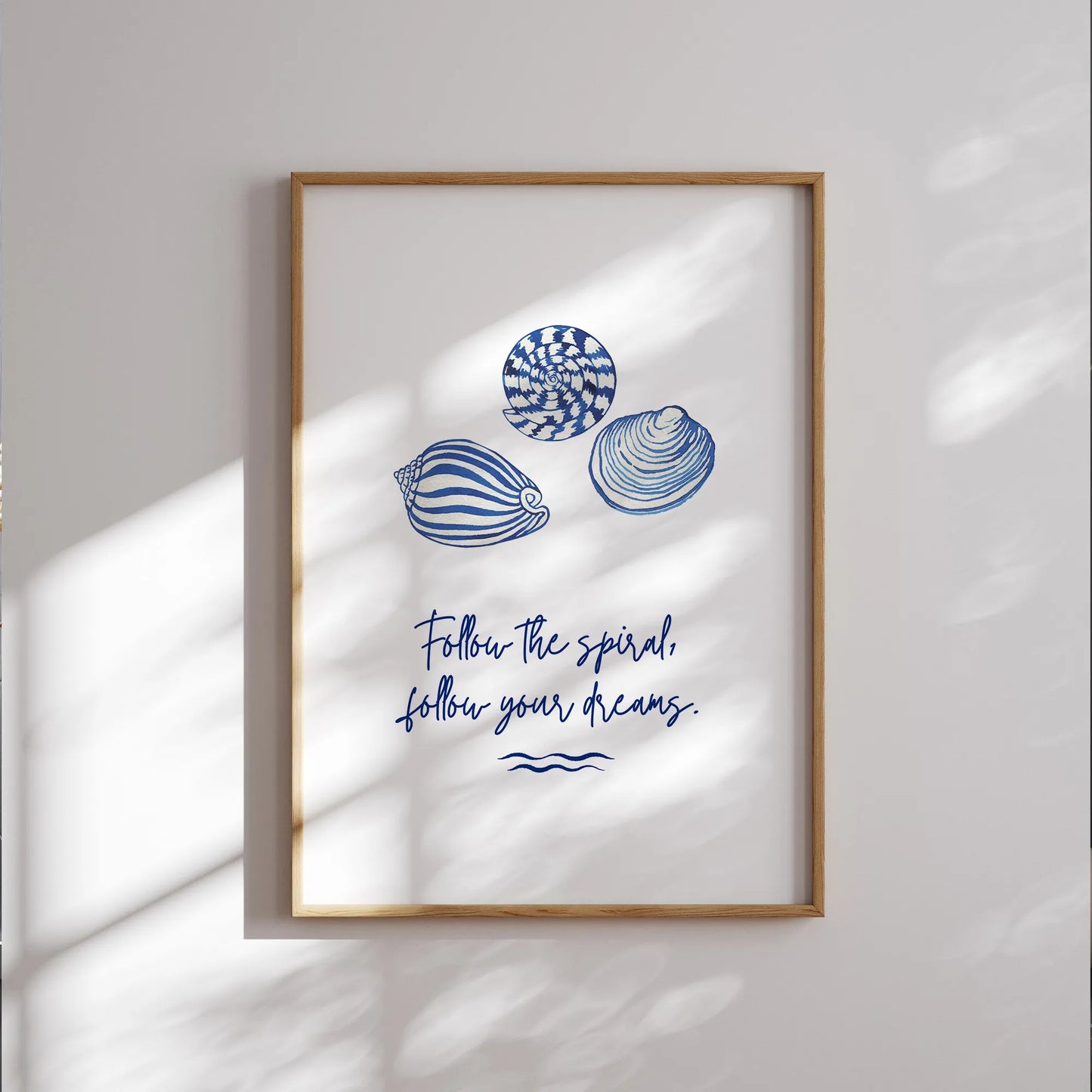 Watercolor Seashell with Quote Art Print - DIGITAL DOWNLOAD