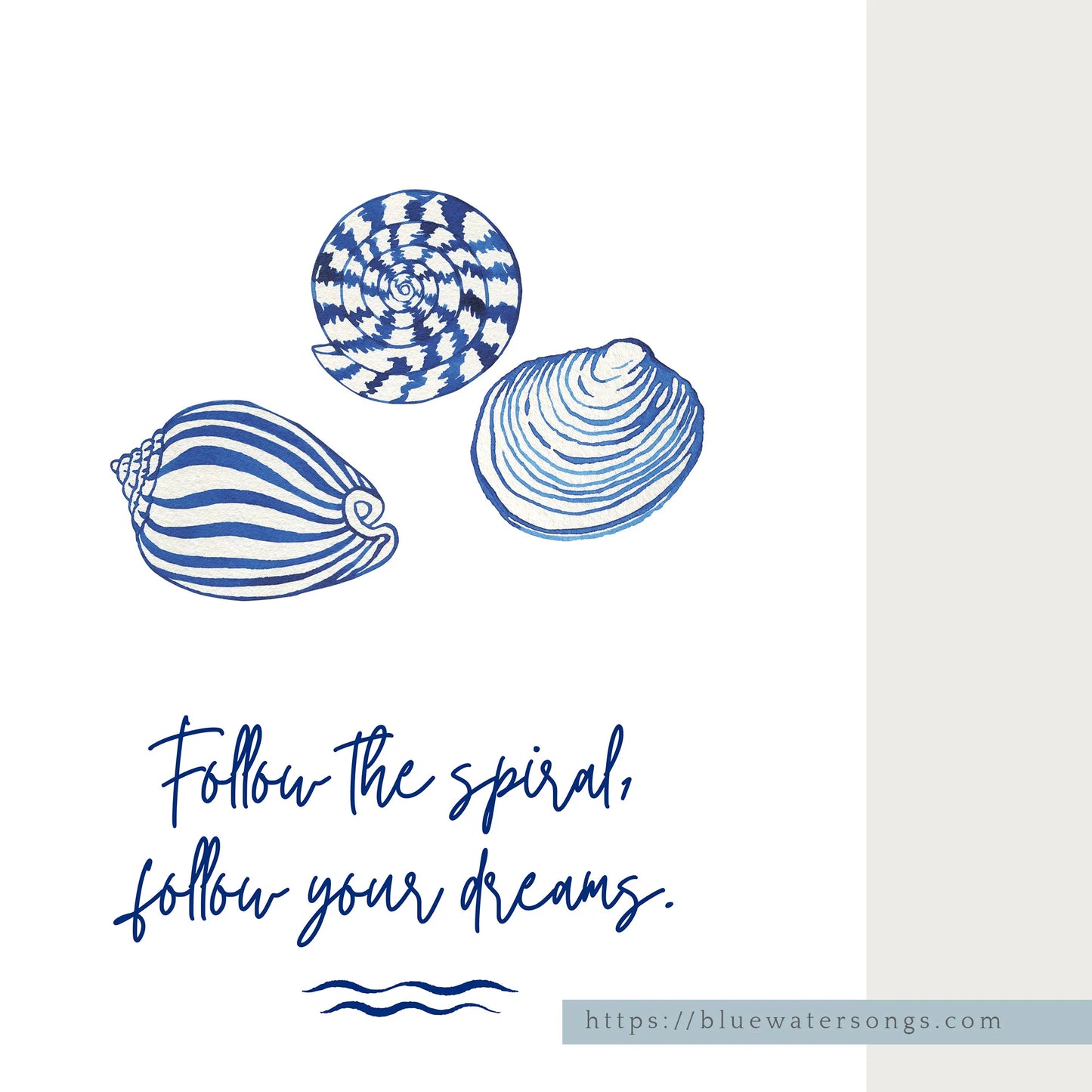 Watercolor Seashell with Quote Art Print - DIGITAL DOWNLOAD