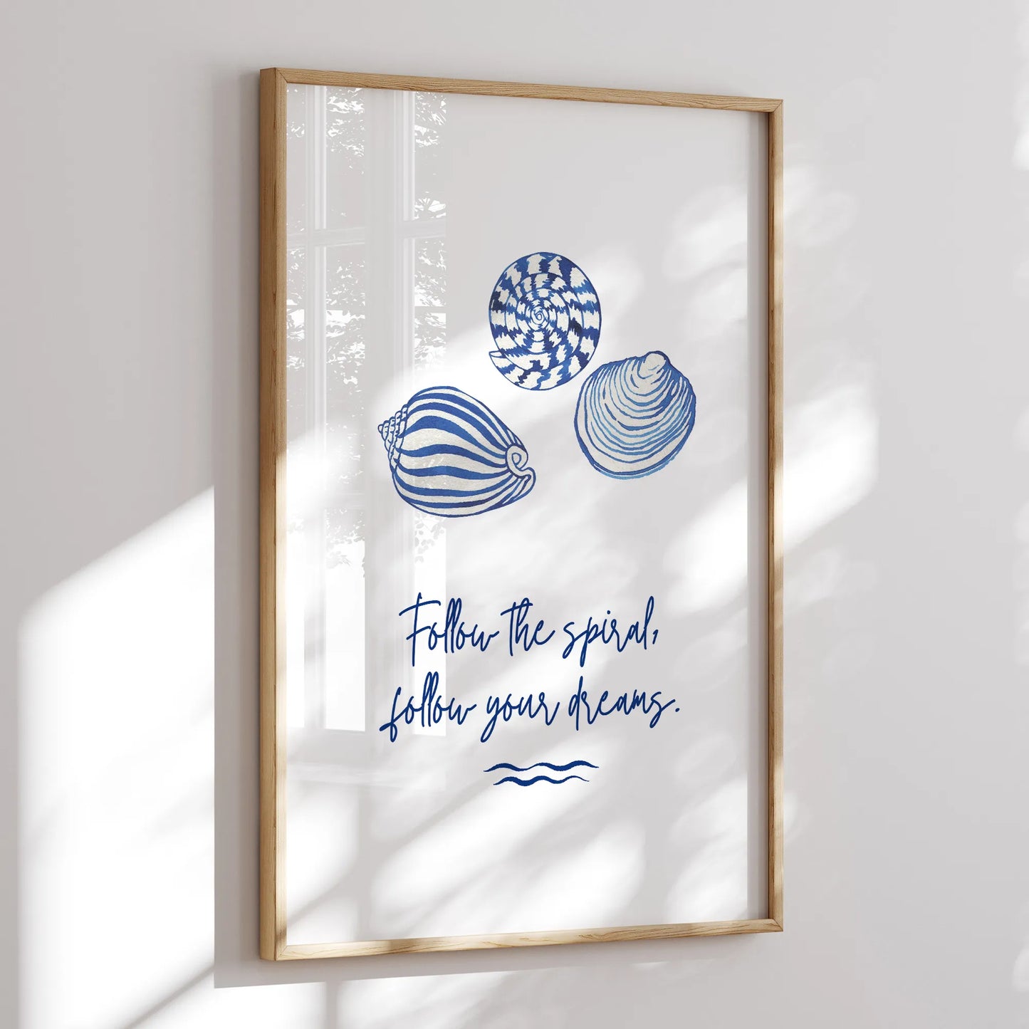 Watercolor Seashell with Quote Art Print - DIGITAL DOWNLOAD