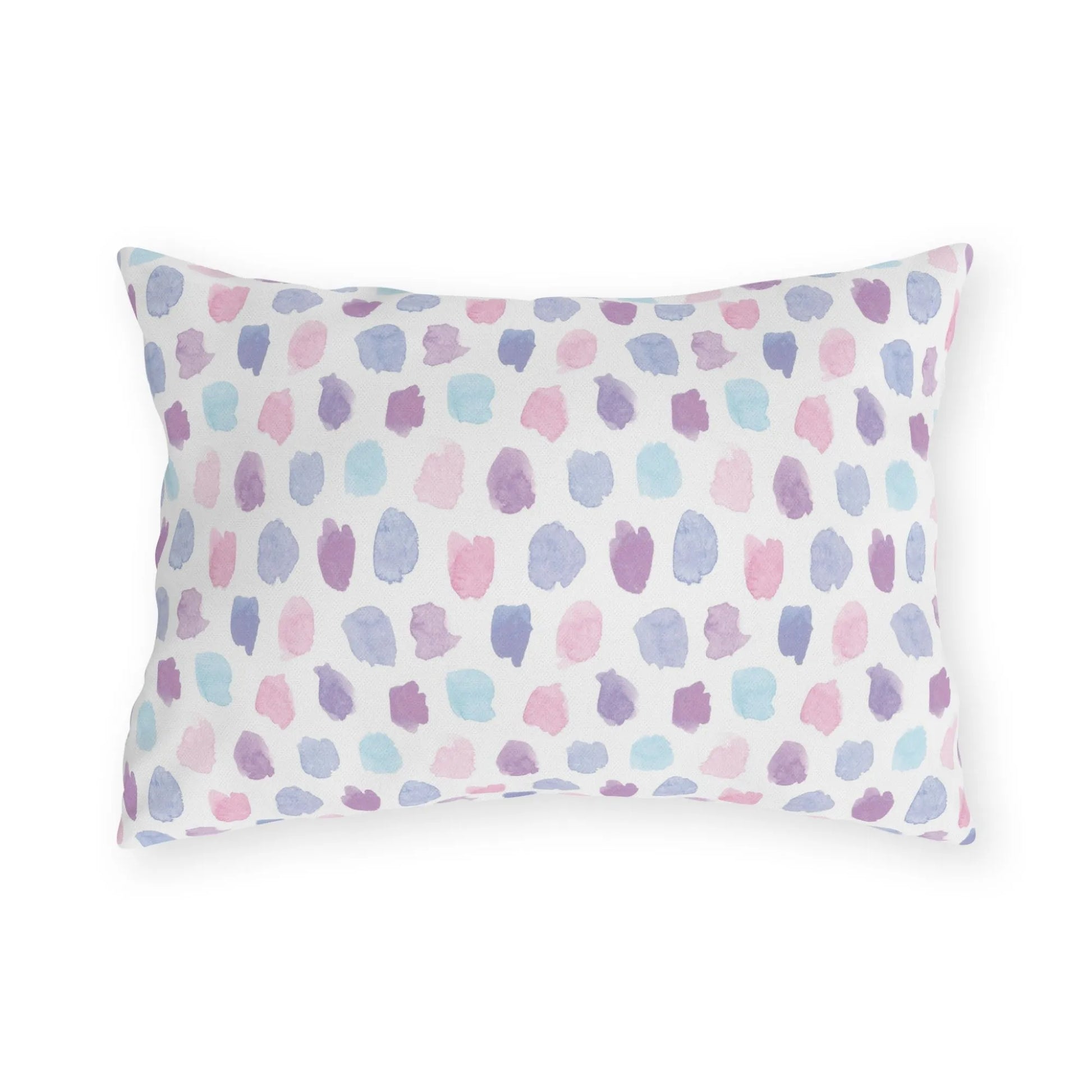 Watercolor Pastel Hand-Painted Pattern lumbar OUTDOOR PILLOW