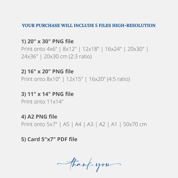 digital downloads sizes from Blue Water Songs