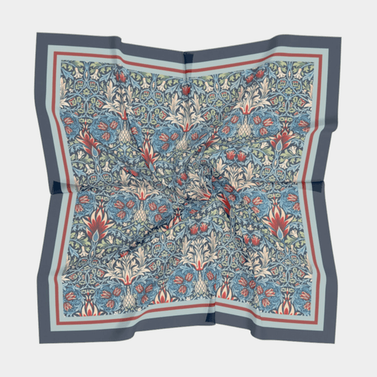 William Morris Scarf Snakehead featuring vintage floral design with intricate pattern details.
