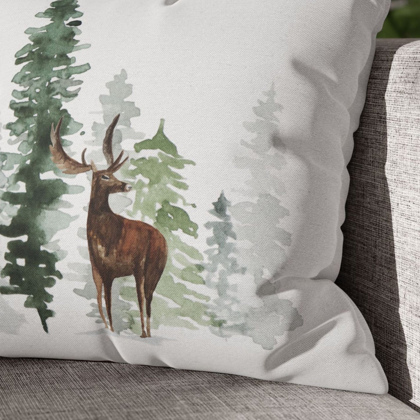 close up of Winter Tree PILLOW from Blue Water Songs 