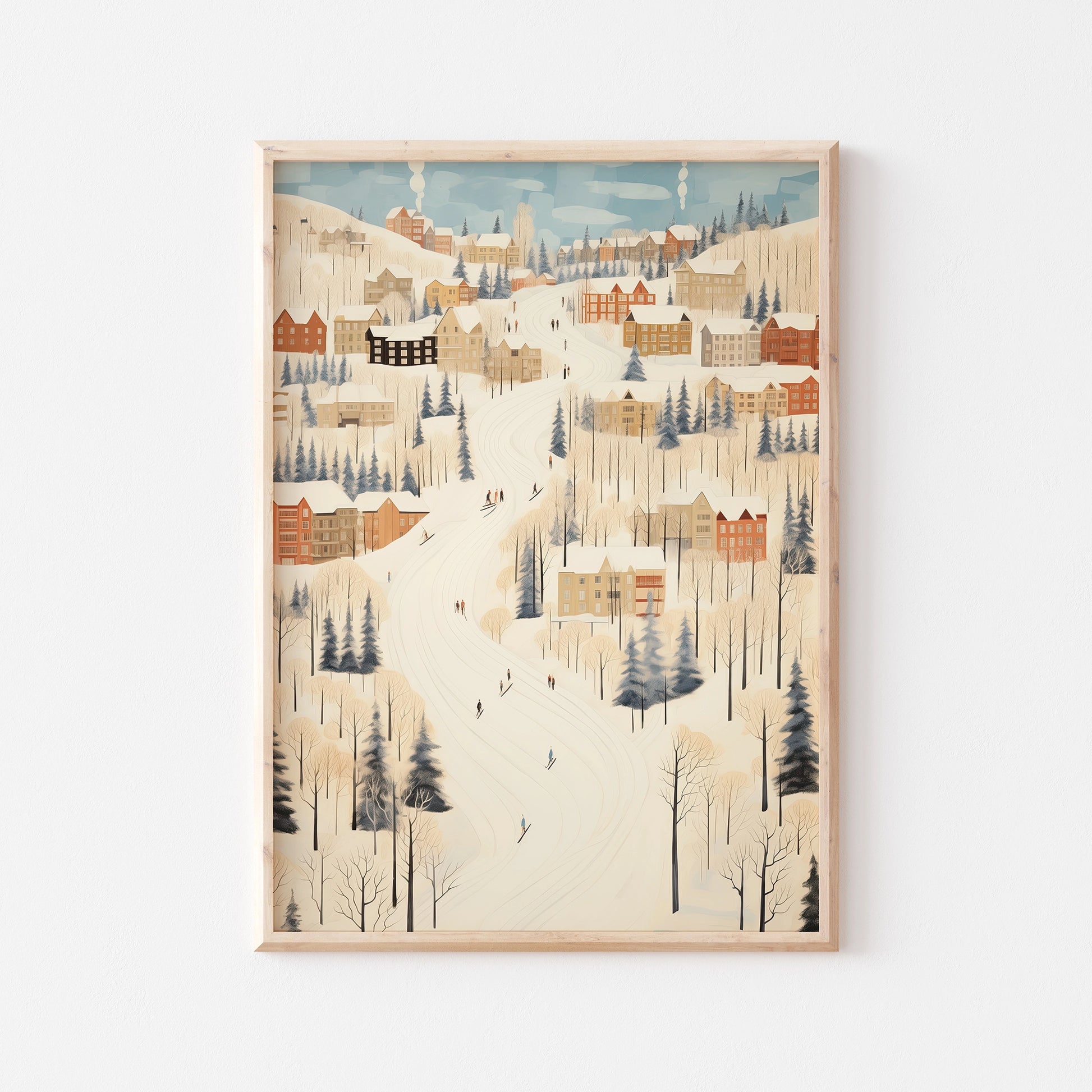 Winter Village art print from Blue Water Songs