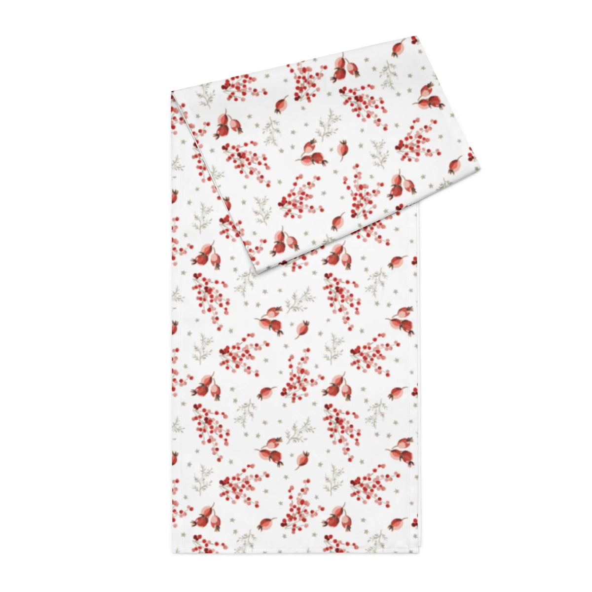 winter berry table runner by Blue Water Songs