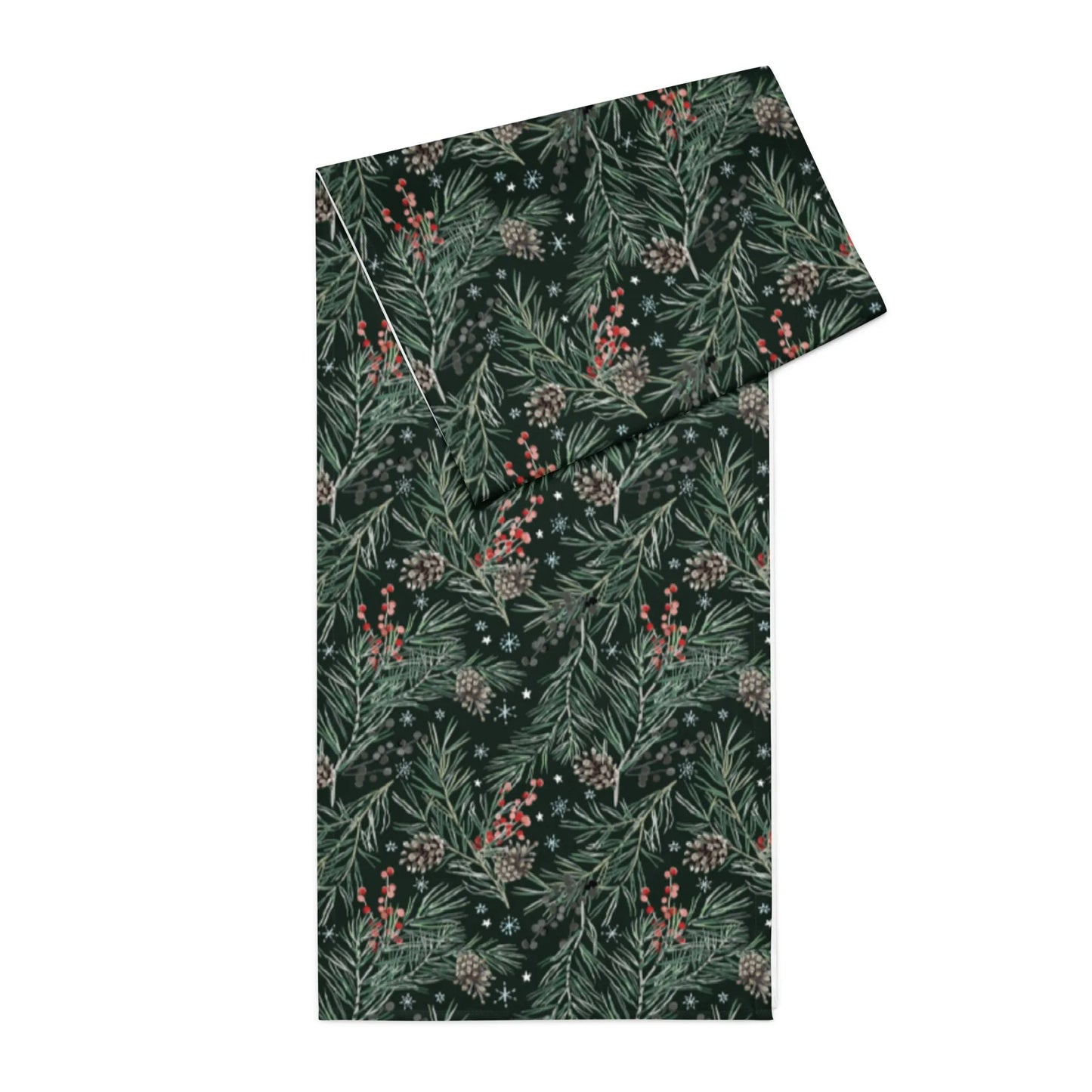 Pine and Berry Winter Botanical Table Runner | WINTER23TBR01