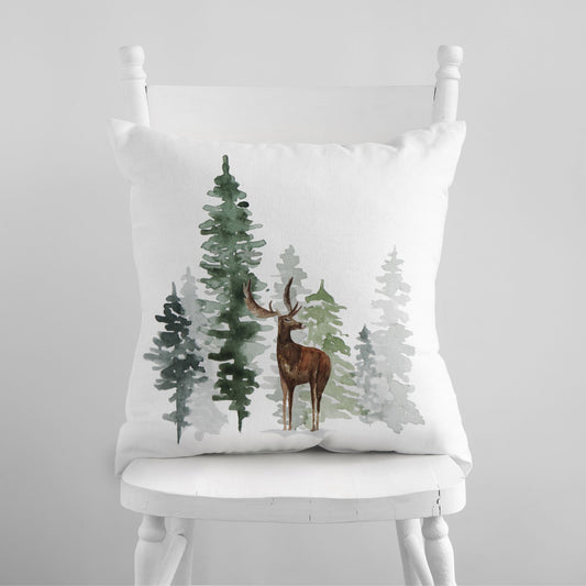 Winter Tree PILLOW from Blue Water Songs sitting on white chair