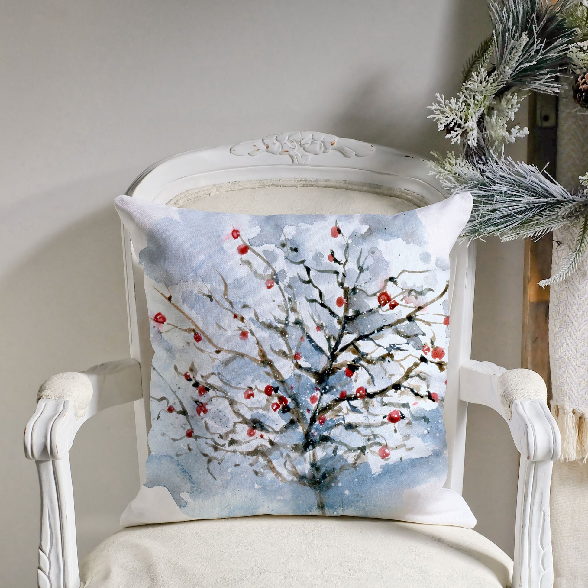 Watercolor Winter Tree PILLOW & COVER | WINTER24PLW01