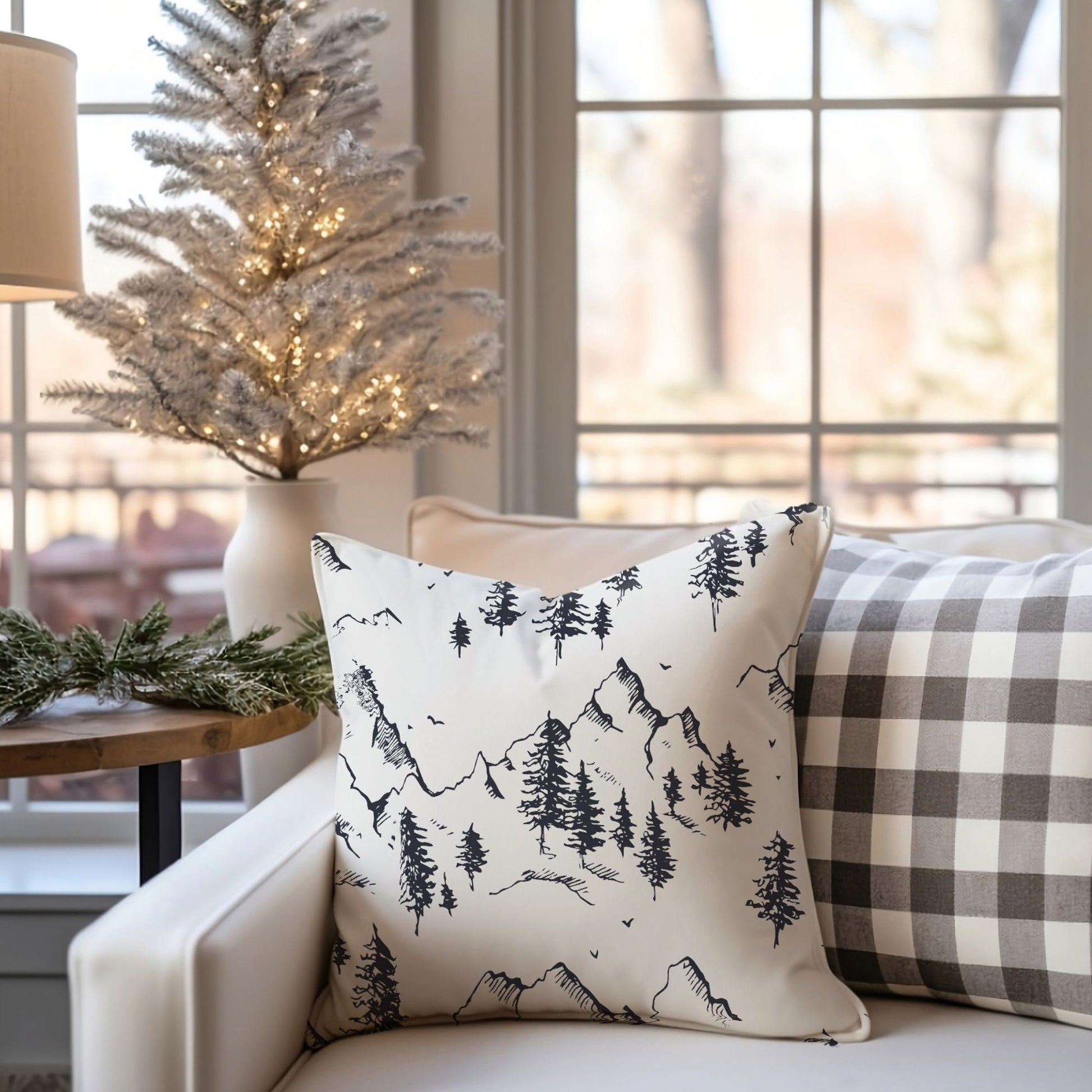 Minimalist Winter Tree Pillow & Cover | WINTER23PL34