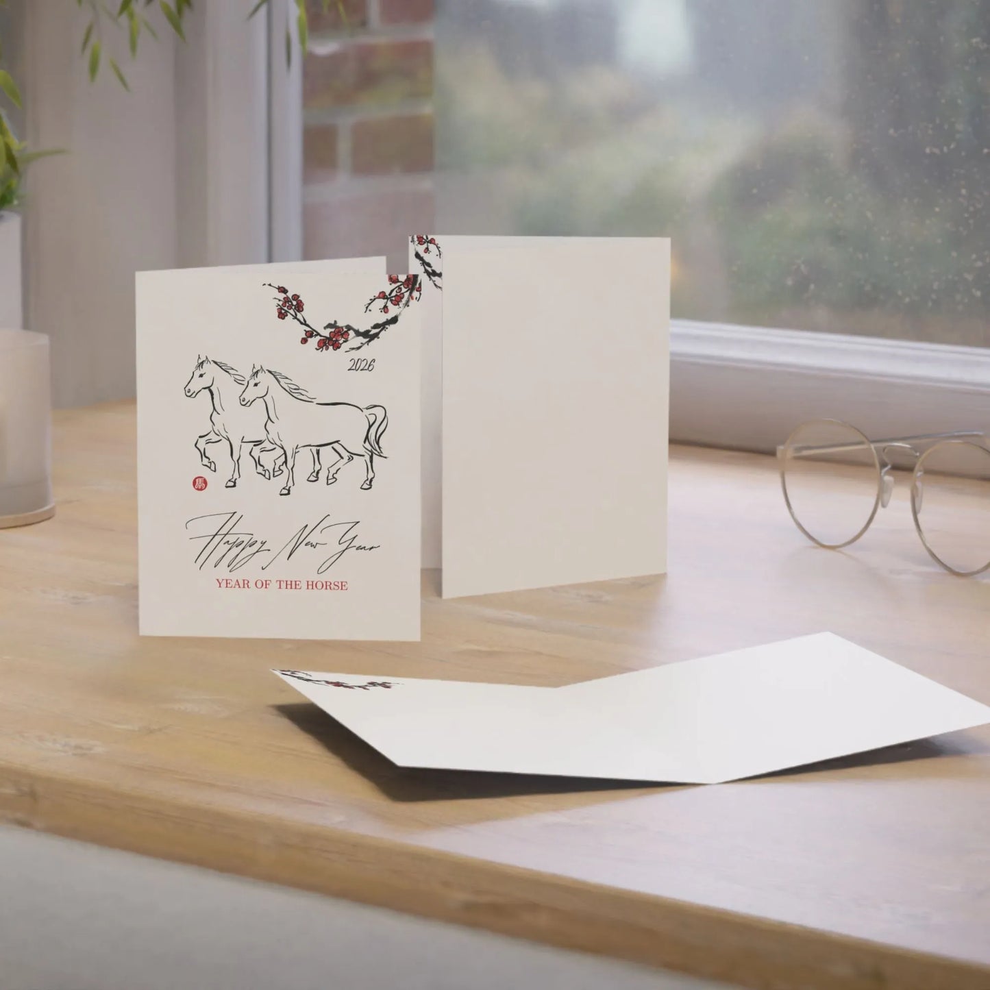 A Pair of Horses — Lunar New Year, 2026 Greeting Card