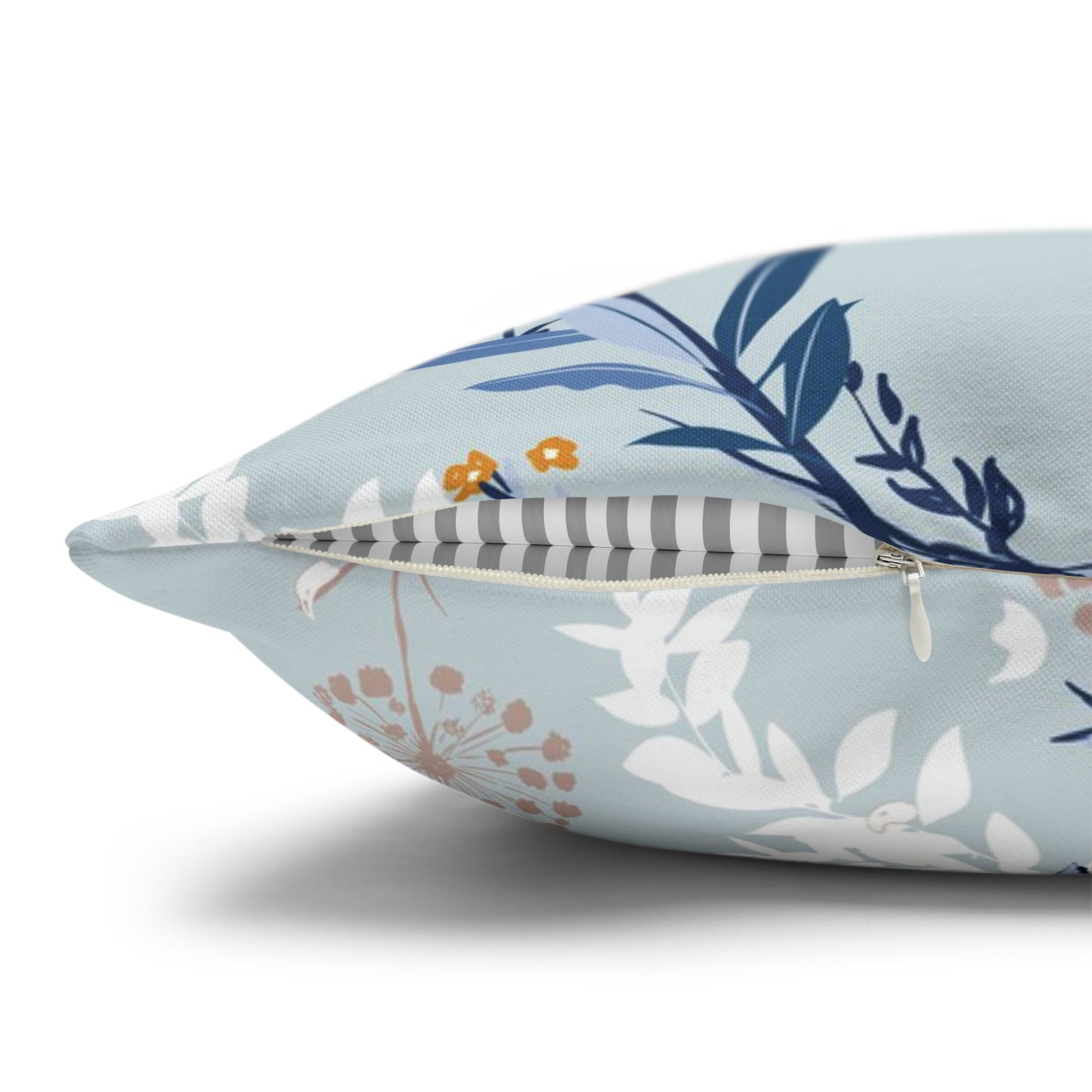 a close up of a pillow on a white background