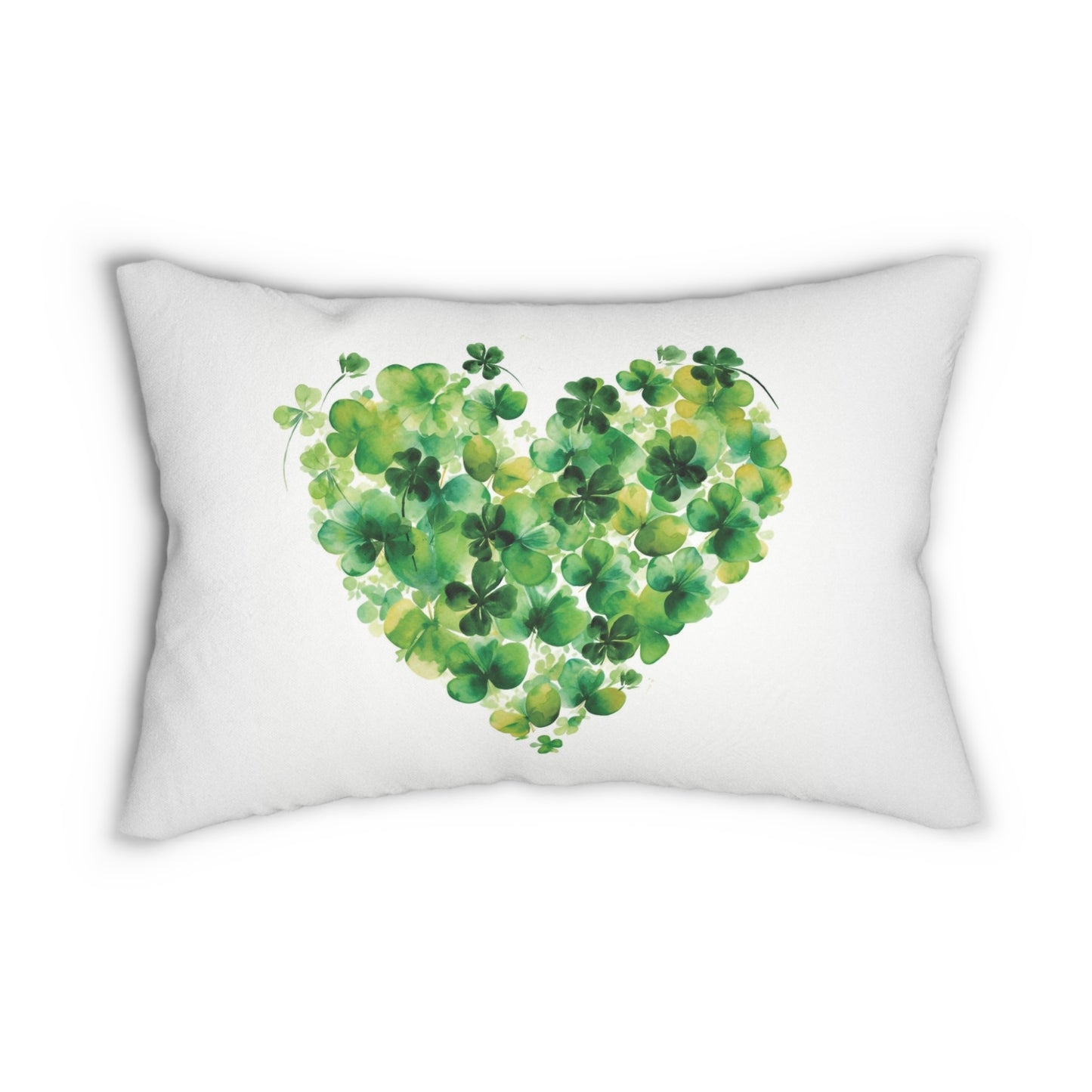 Aquarelle Shamrock Heart OREILLER ET COUVERTURE | PRINTEMPS ST. DÉCOR DE LA FÊTE DE PATRICK