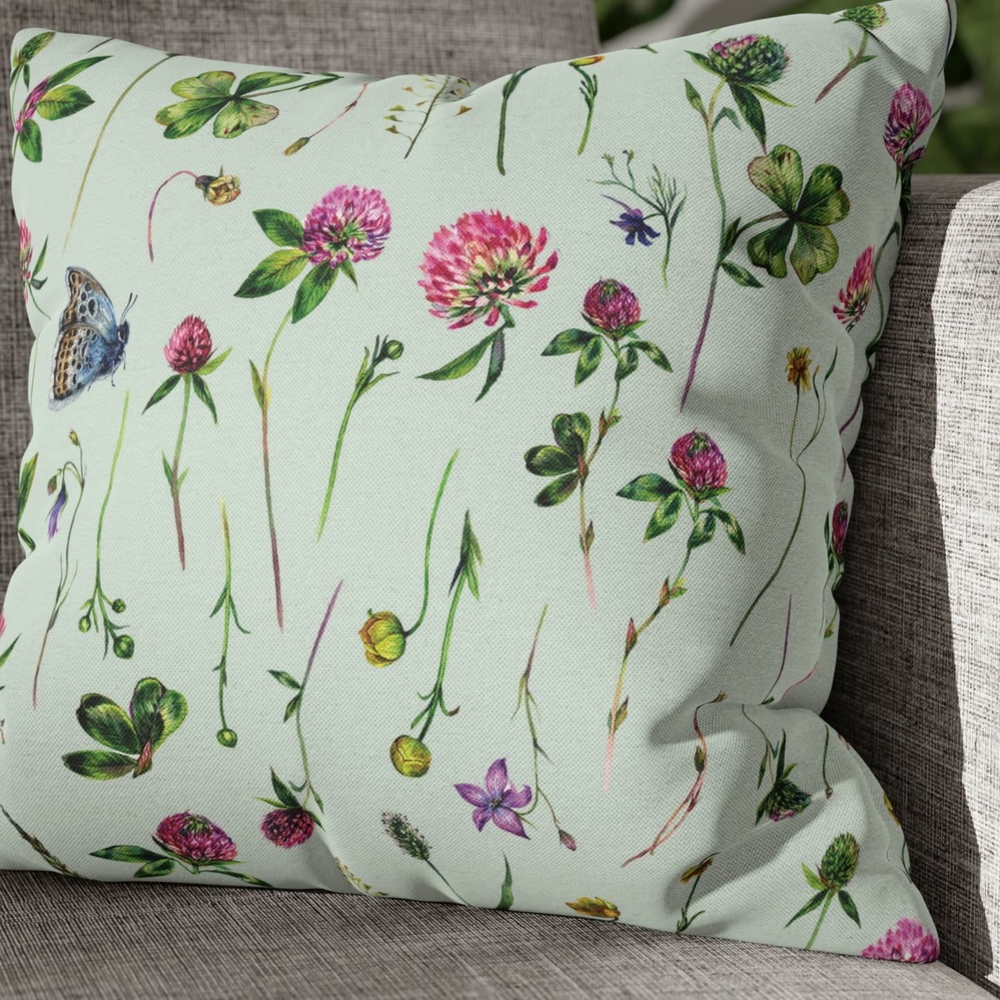 a pillow with a flower pattern on it