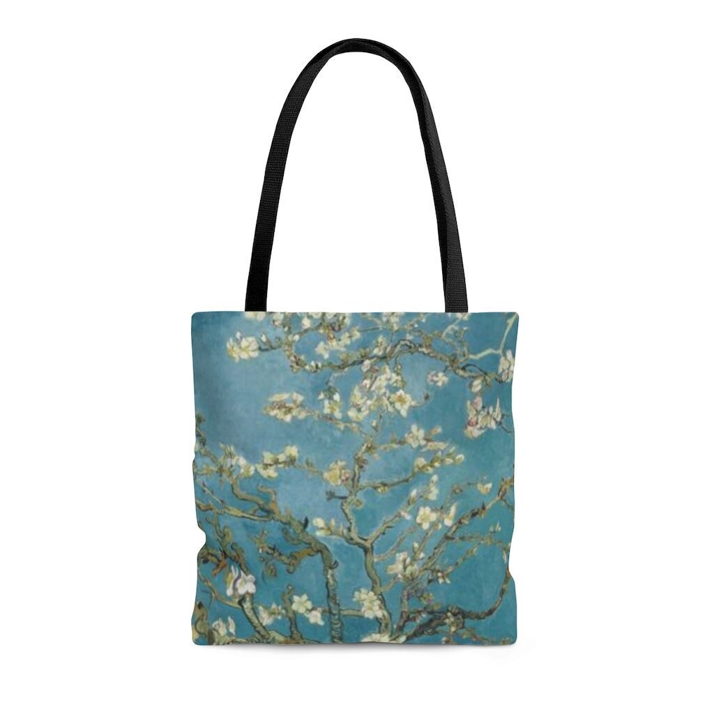 Blue Van Gogh TOTE BAG - Almond Blossom Print - Vintage Art Inspired
