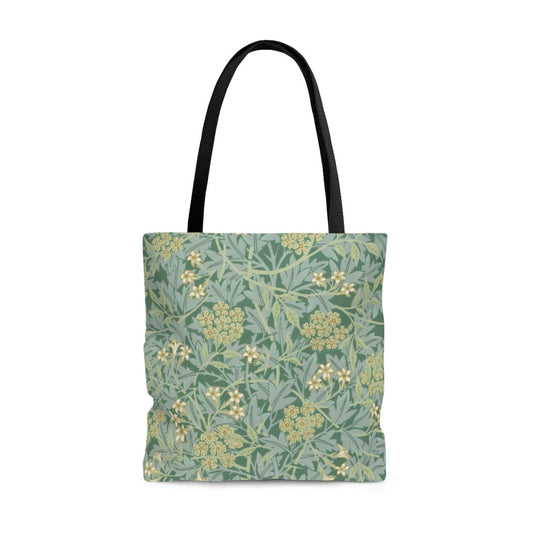Green William Morris TOTE BAG - Jasmine Pattern - Vintage Art Inspired