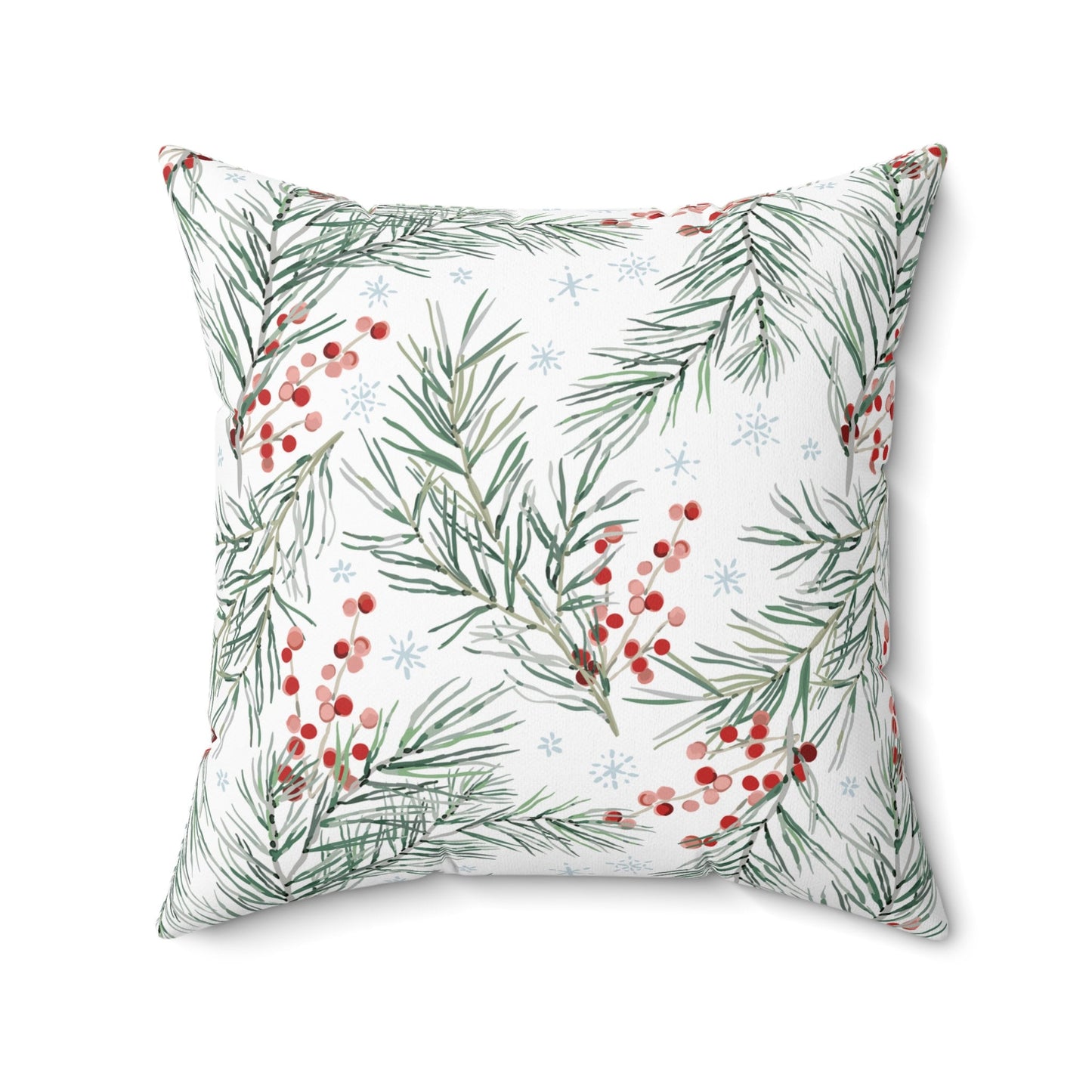 Red Winter Berry Botanical Pillow Cover, Christmas Pillow Cover, Winter Berry Pillow Cover, Winter Decor, Winter Pillow, Farmhouse Pillow