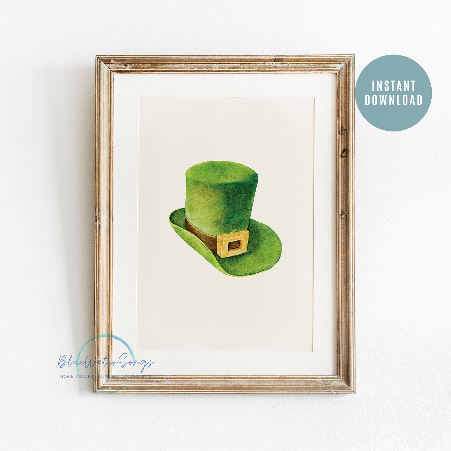 Aquarelle Leprechaun Hat Art Print, TÉLÉCHARGEMENT NUMÉRIQUE | PRINTEMPS23POR28